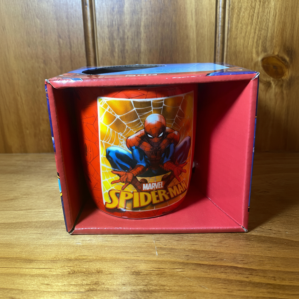 Spider Man Printed Ceramic Coffee Mug With Box