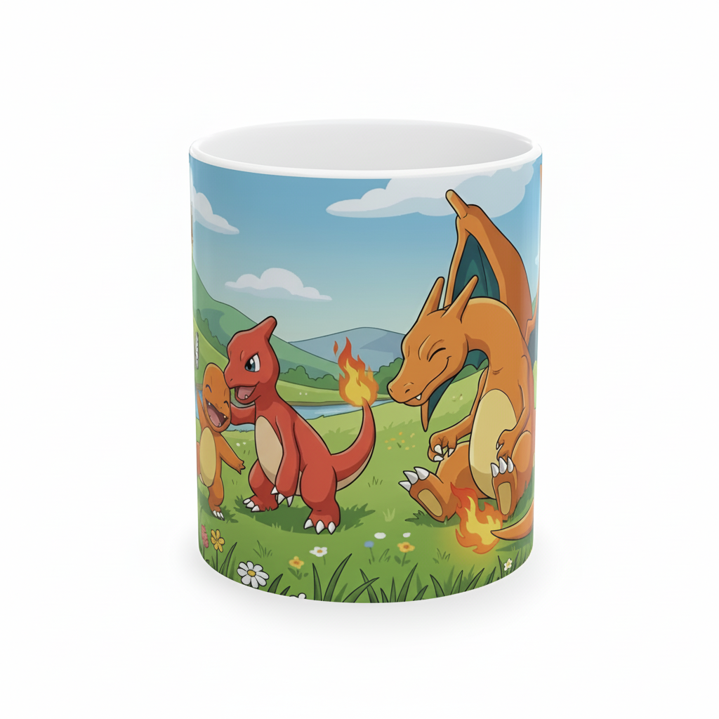 Pokemon Charmander Evolution Iconic Stoneware Mug