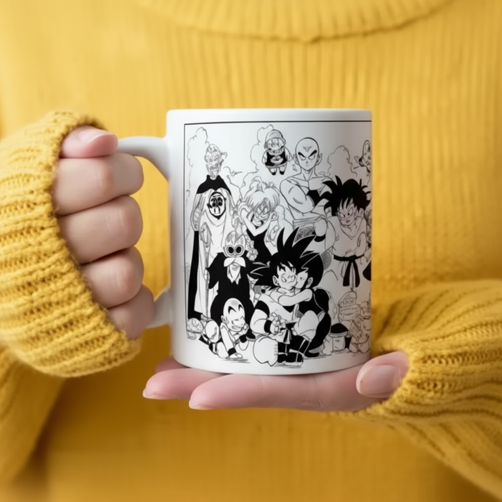 Dragon Ball Water Cup Anime Son Goku Coffee Mark Cup Cartoon Kawaii Milk Ceramic Mugs