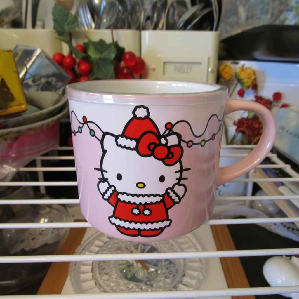 Darling Never Used Christmas Set of 4 Hello Kitty Mugs