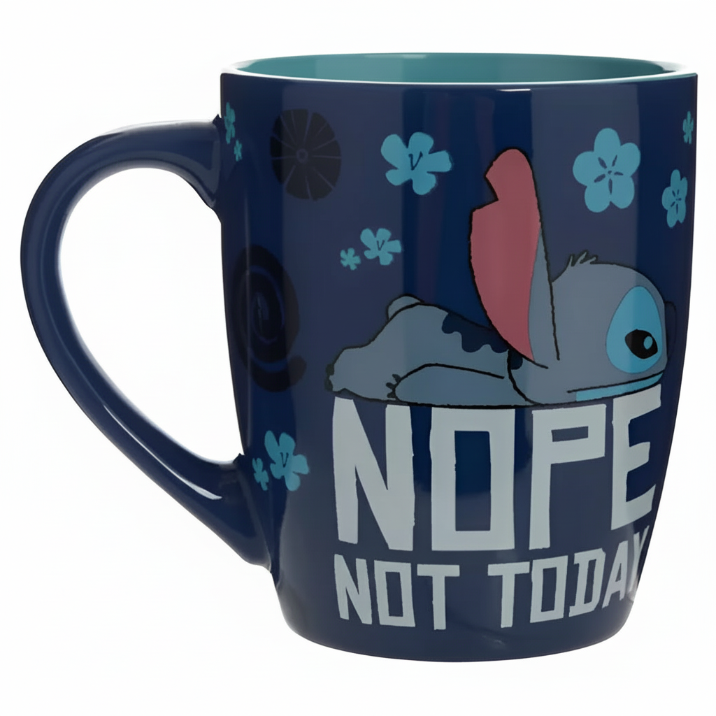 Stitch Nope Not Today Mug With Funny Quote