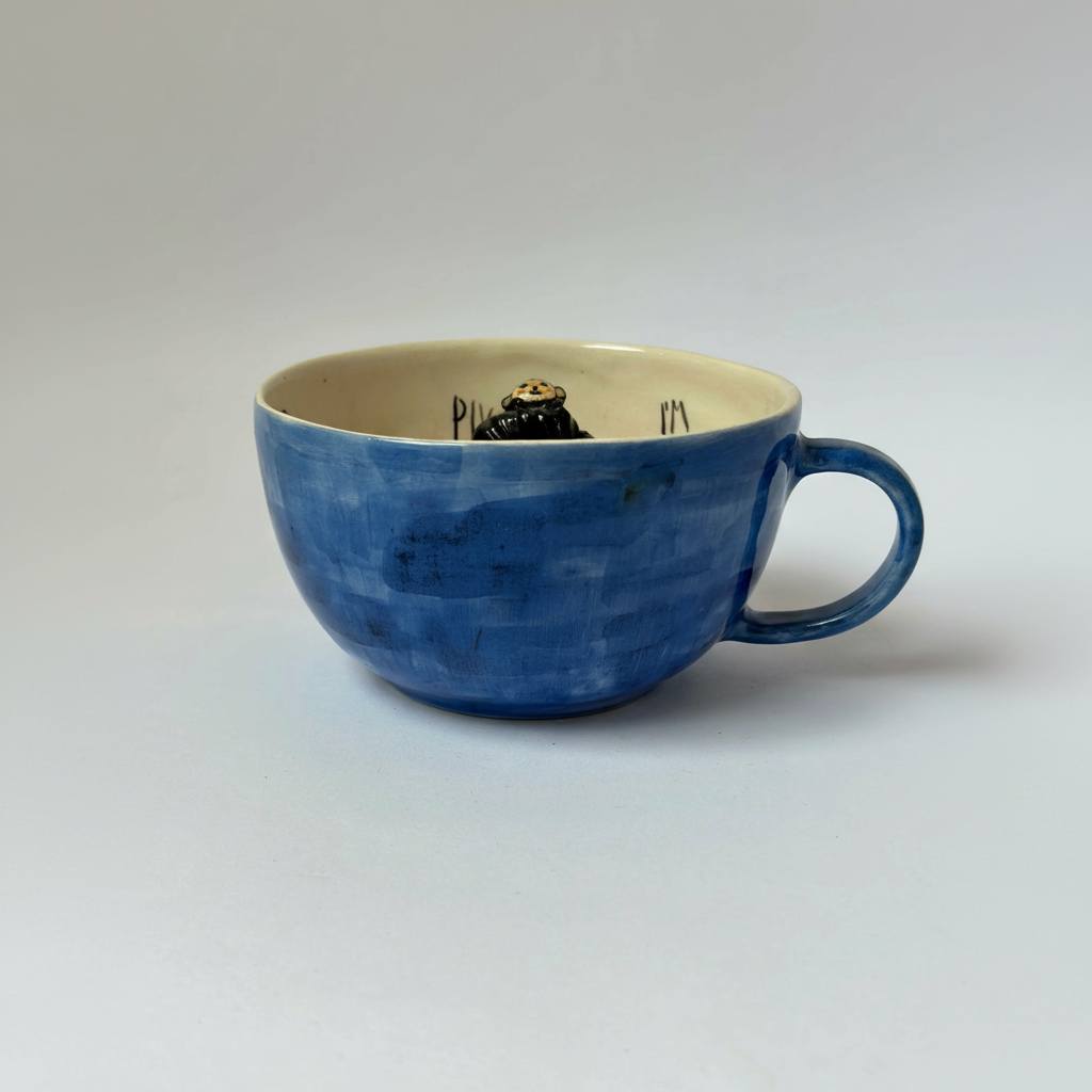 Handmade Ceramic Character Coffee Mug Cup