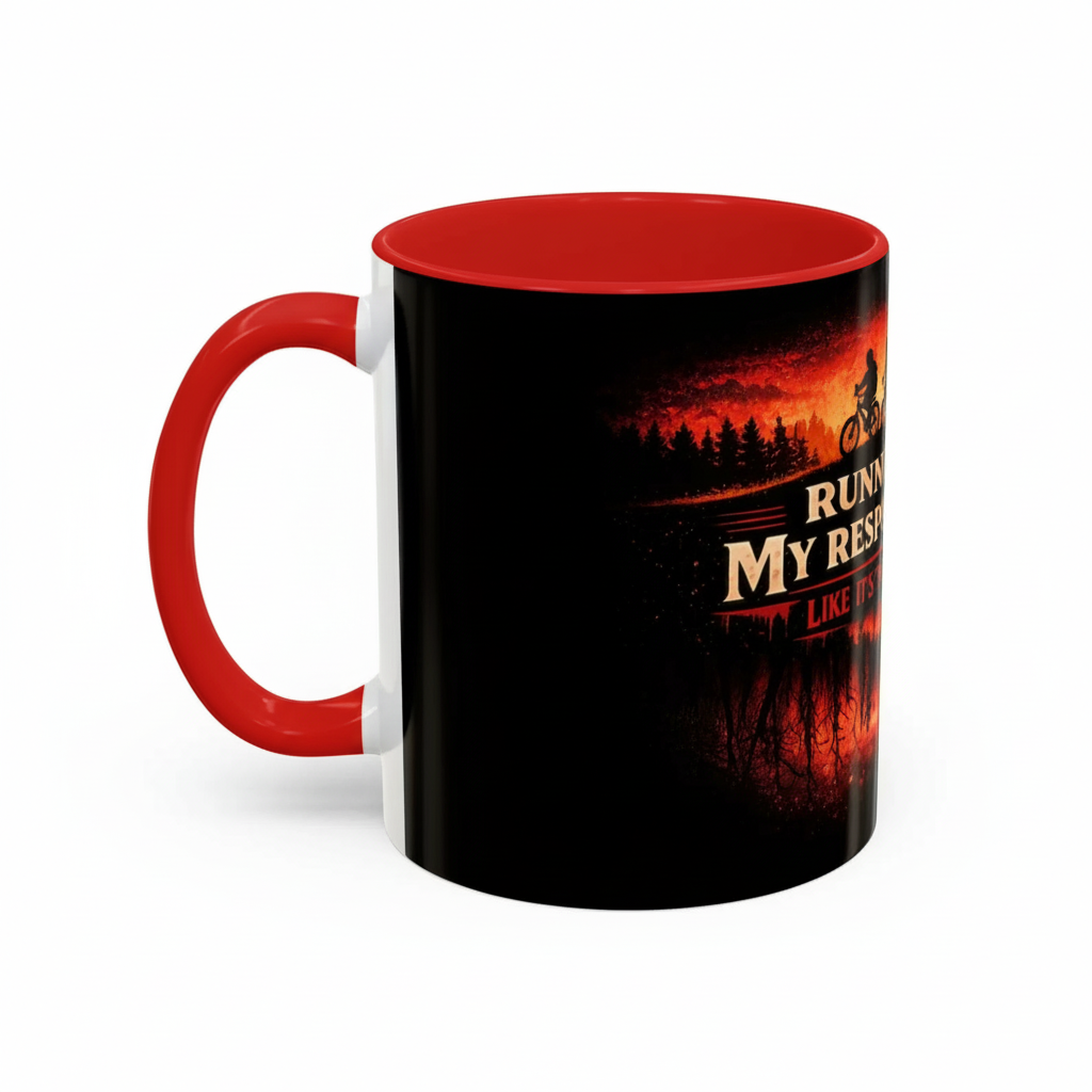 Running From My Responsibilities coffee mug Stranger Things bike silhouette