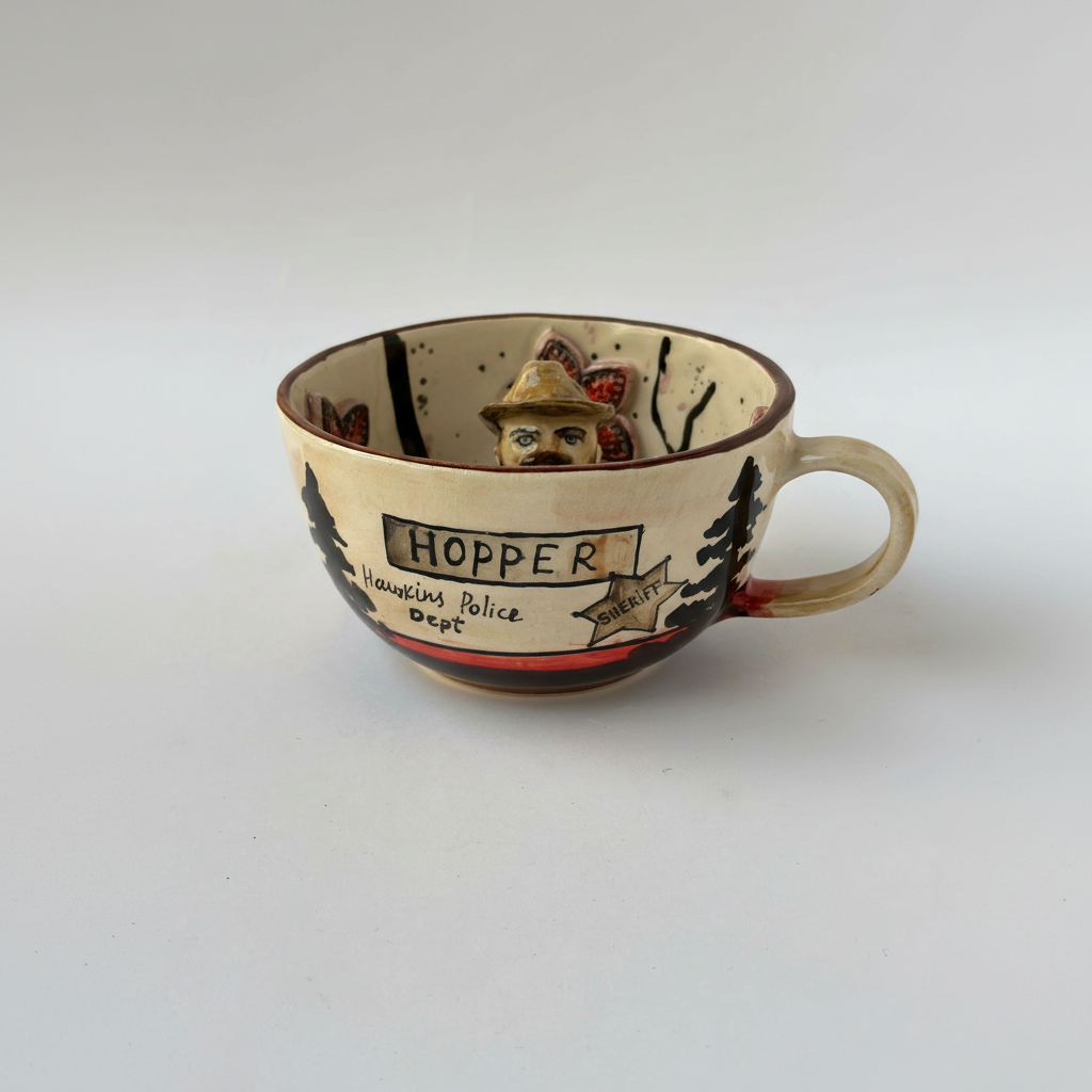 Handmade Ceramic Character Coffee Drinking Mug