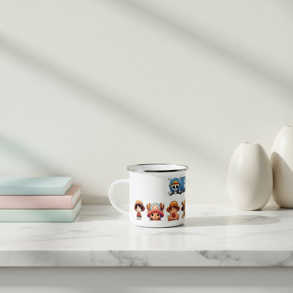 One Piece Enamel Mug - Perfect Gift for Anime Fans - 12oz Lightweight Camp Mug