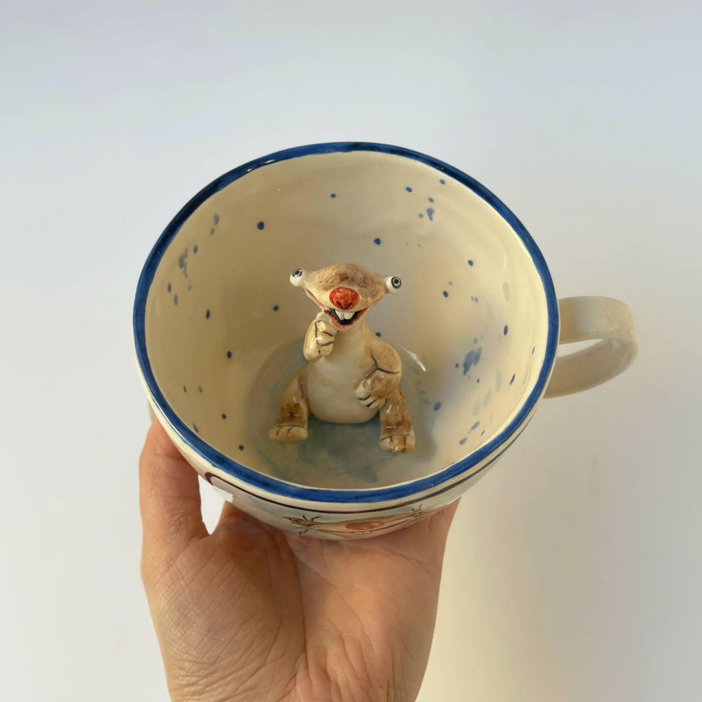 Handmade Ceramic Coffee Cup With Glossy Glaze