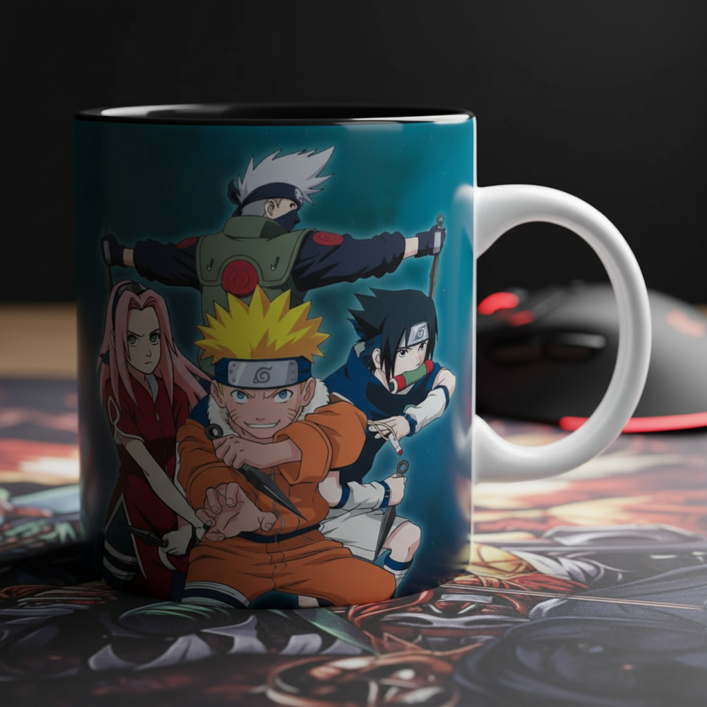 Naruto - Mug - 320 Ml - Equipe 7 Vs Haku/Zabuza - Subli -