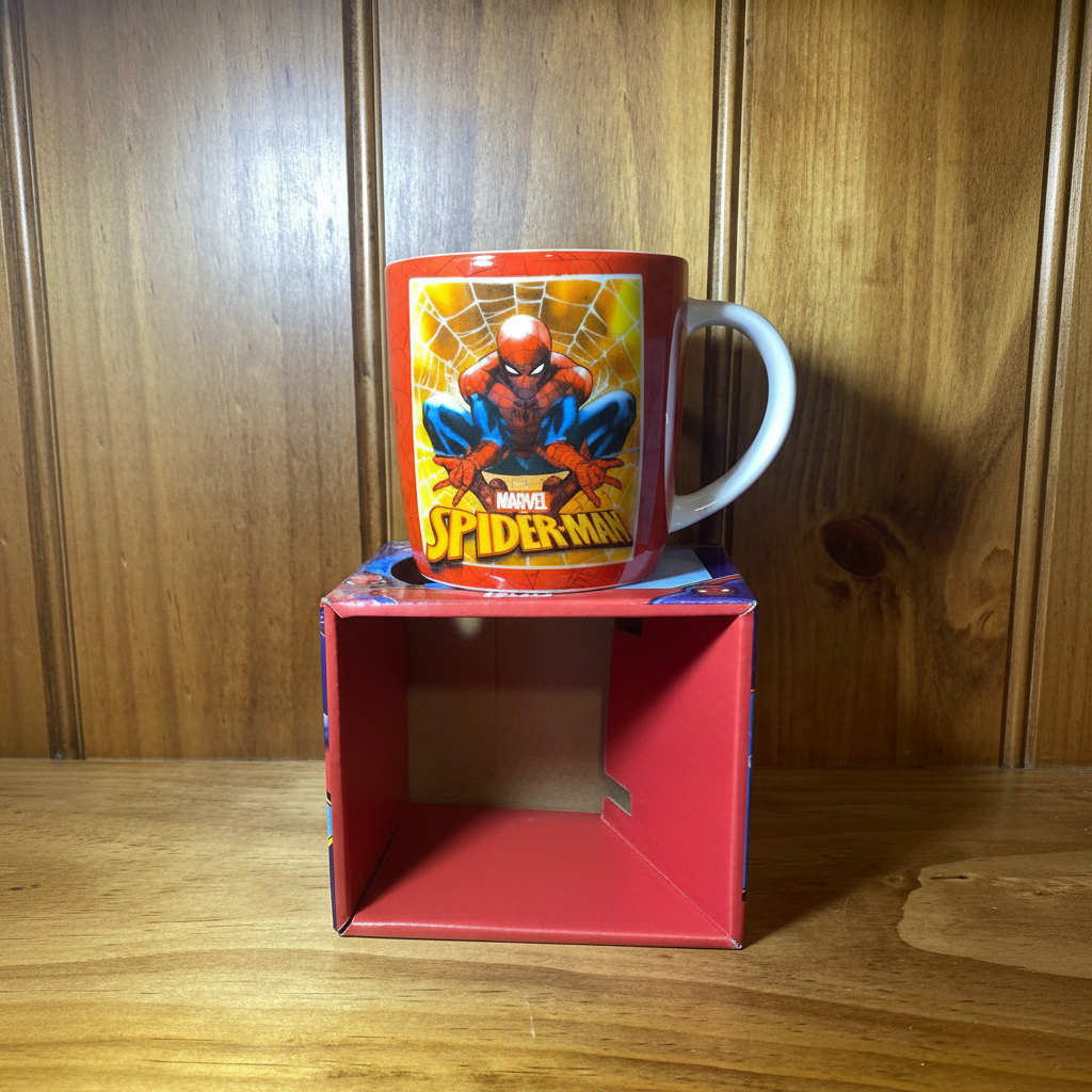 Spider Man Printed Ceramic Coffee Mug With Box
