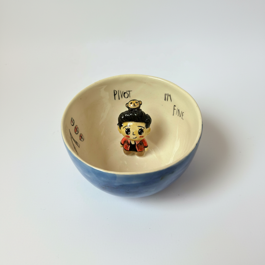 Handmade Ceramic Character Coffee Mug Cup