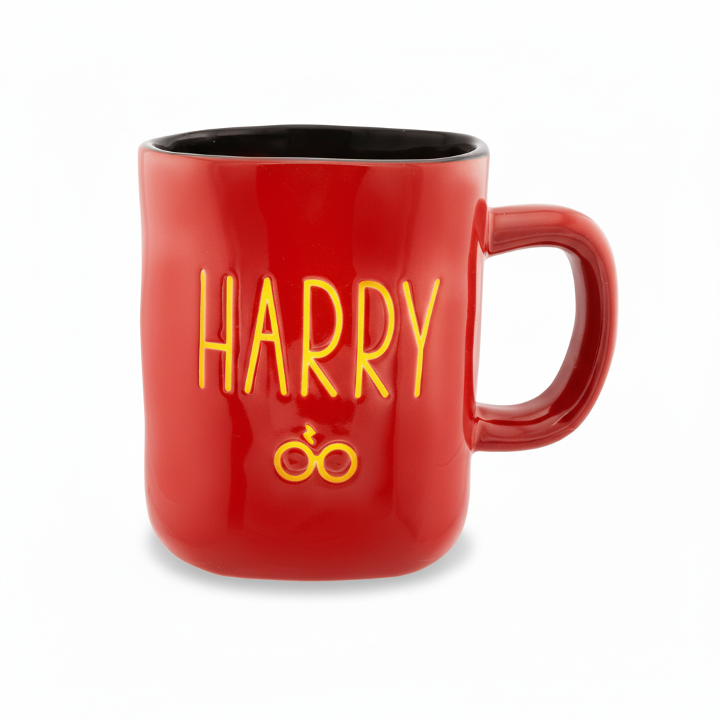 Wax Resist Ceramic Pottery Mug