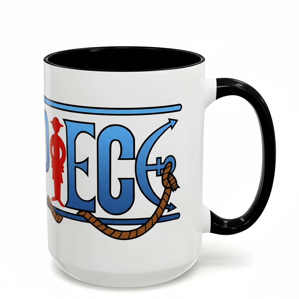 One Piece Accent Coffee Mug | Anime Fun Mug for Coffee Lovers, 11oz, 15oz, Grand Line Brew One Piece Mug | Durable Ceramic Tea Cup