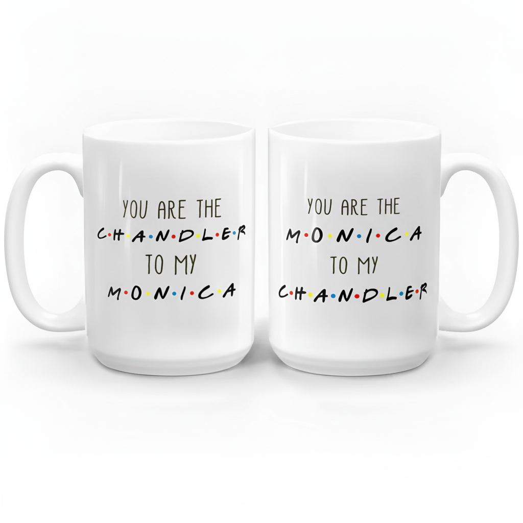 You Are Chandler To My Monica Friends Character Mug Set