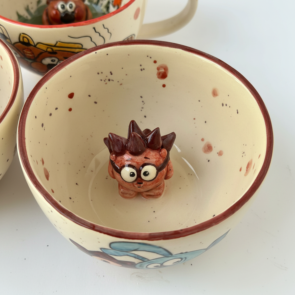 Handmade Ceramic Character Coffee Mug