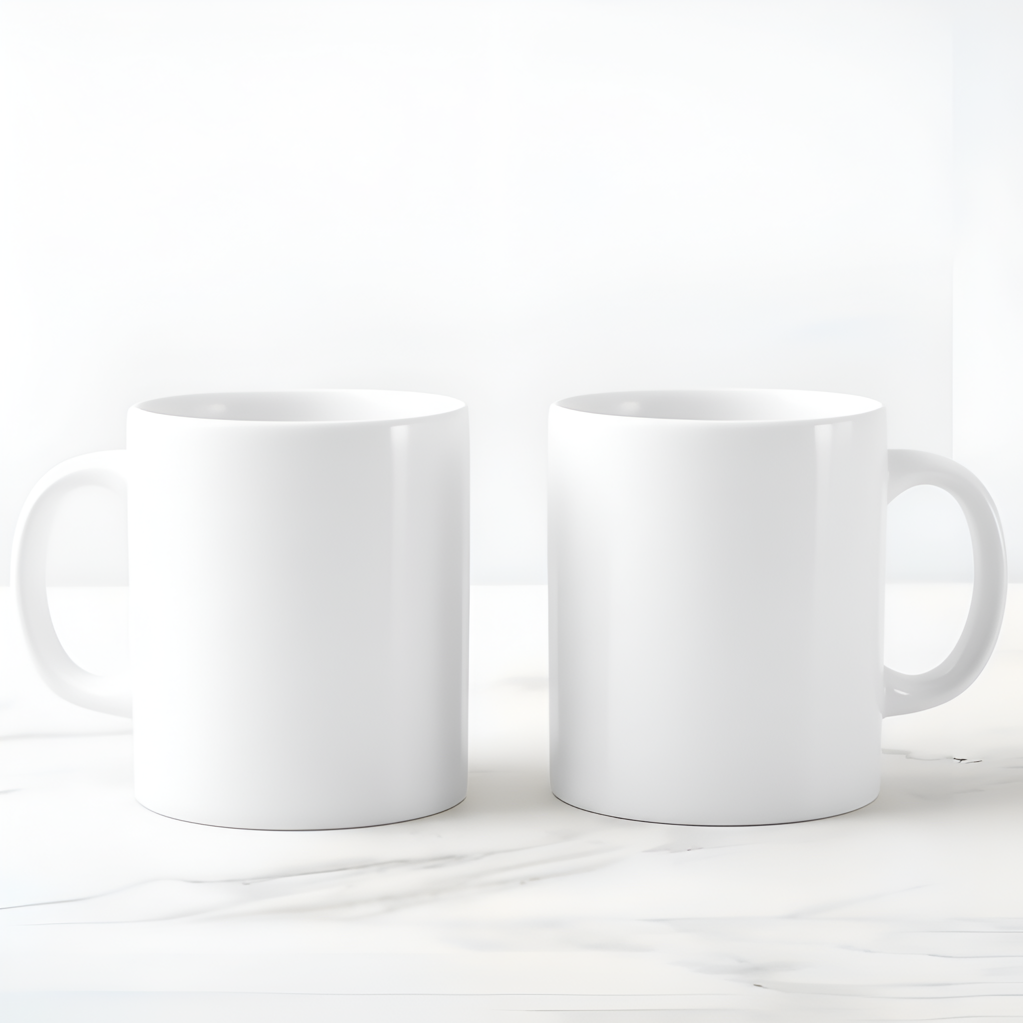 Mickey Minnie Silhouette Ceramic Coffee Mug Set