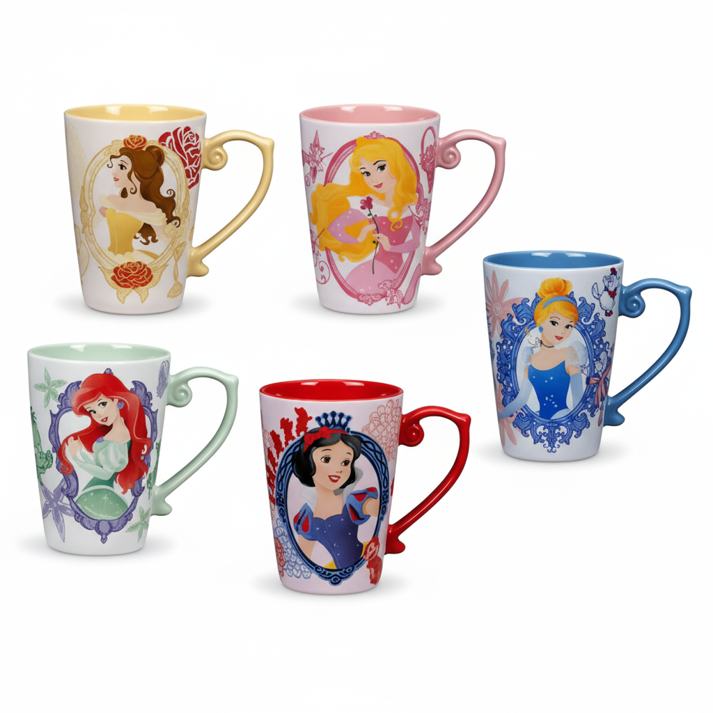 Princess Mug Ariel Snow White Cinderella