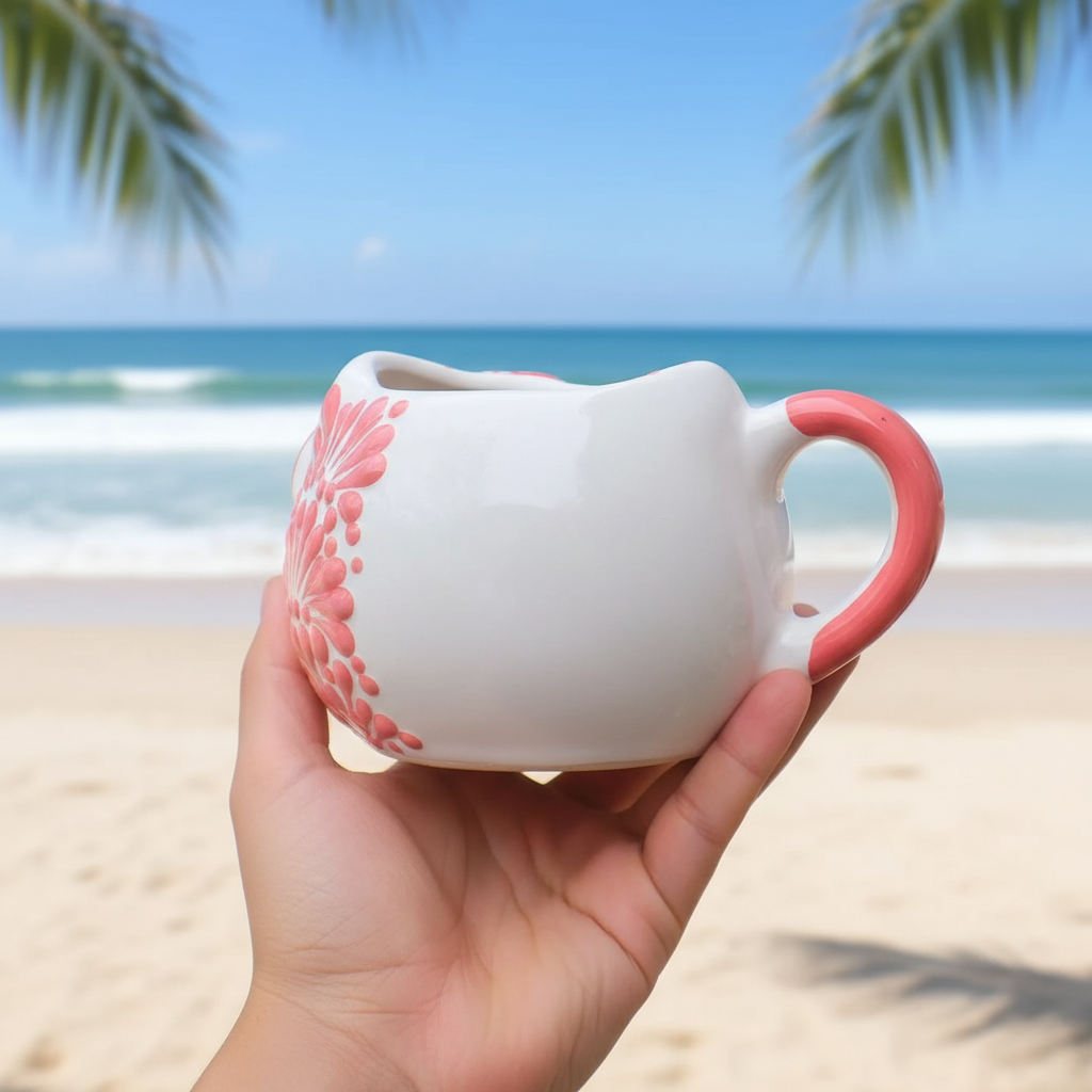 Talavera Hello Kitty mug, Coffee cup, Mexican Talavera. 14oz P