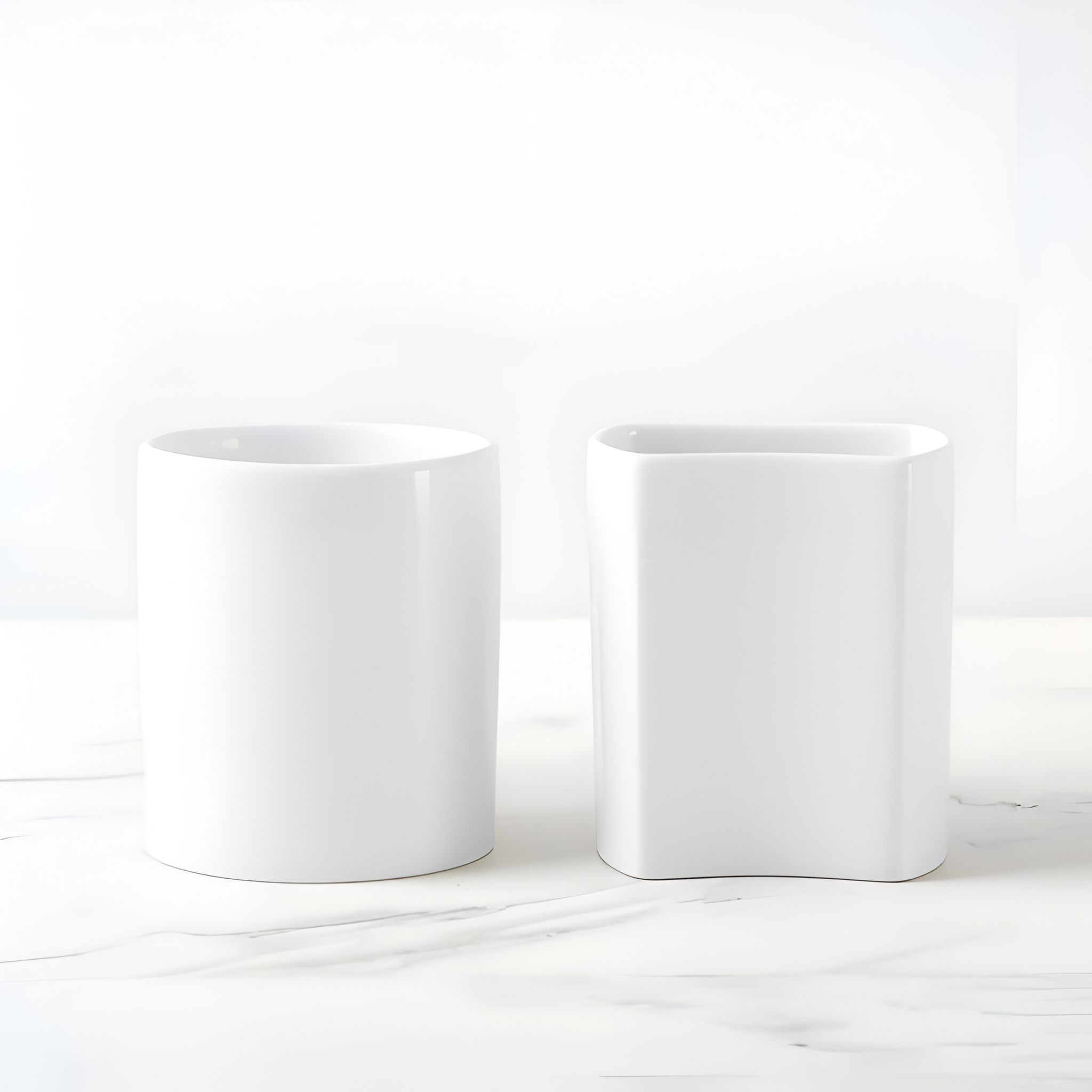 Mickey Minnie Silhouette Ceramic Coffee Mug Set