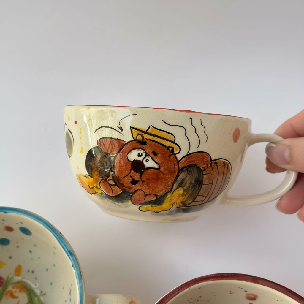 Handmade Ceramic Character Coffee And Tea Mug