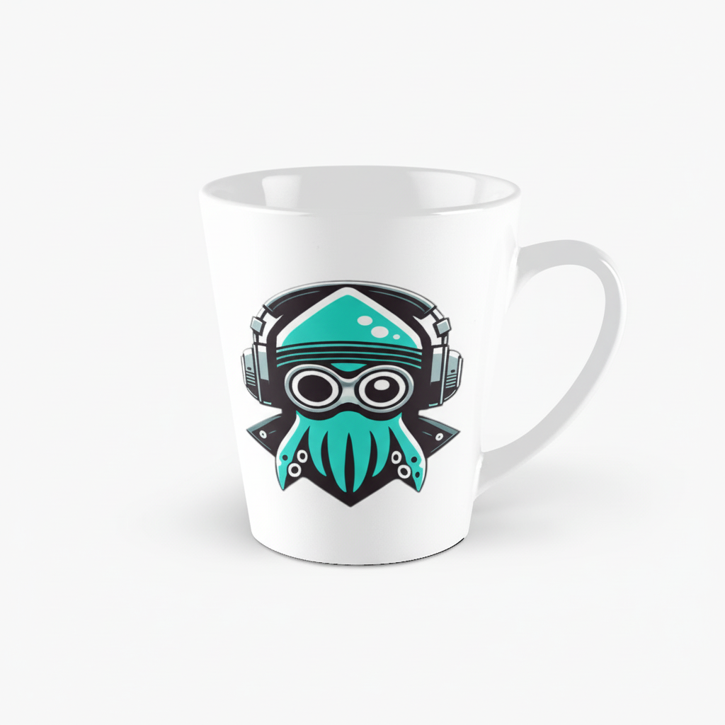 Squid Game Themed Coffee Mug With Cartoon Sticker Graphic