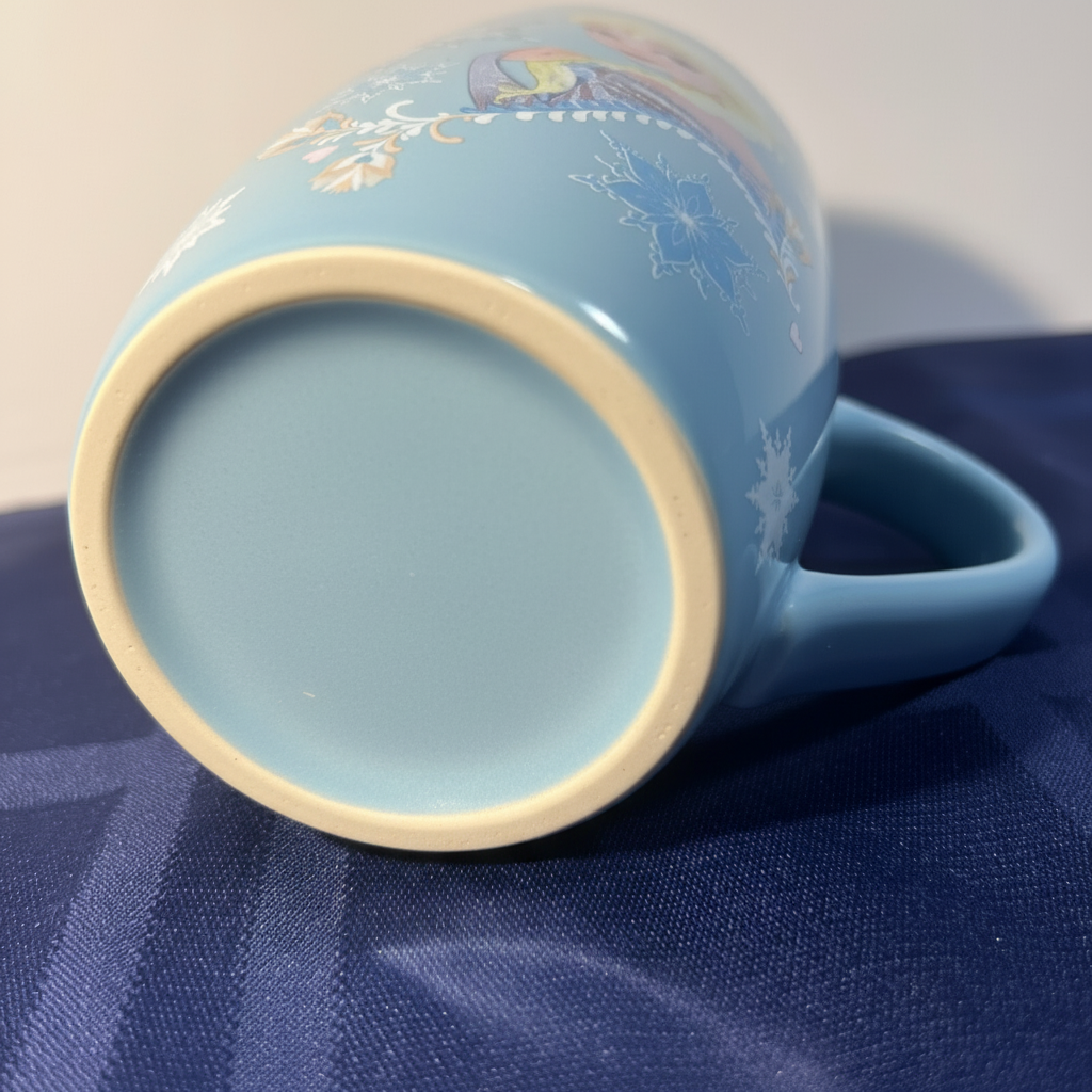 Elsa And Anna With Snowflake Themed Ceramic Coffee Mug