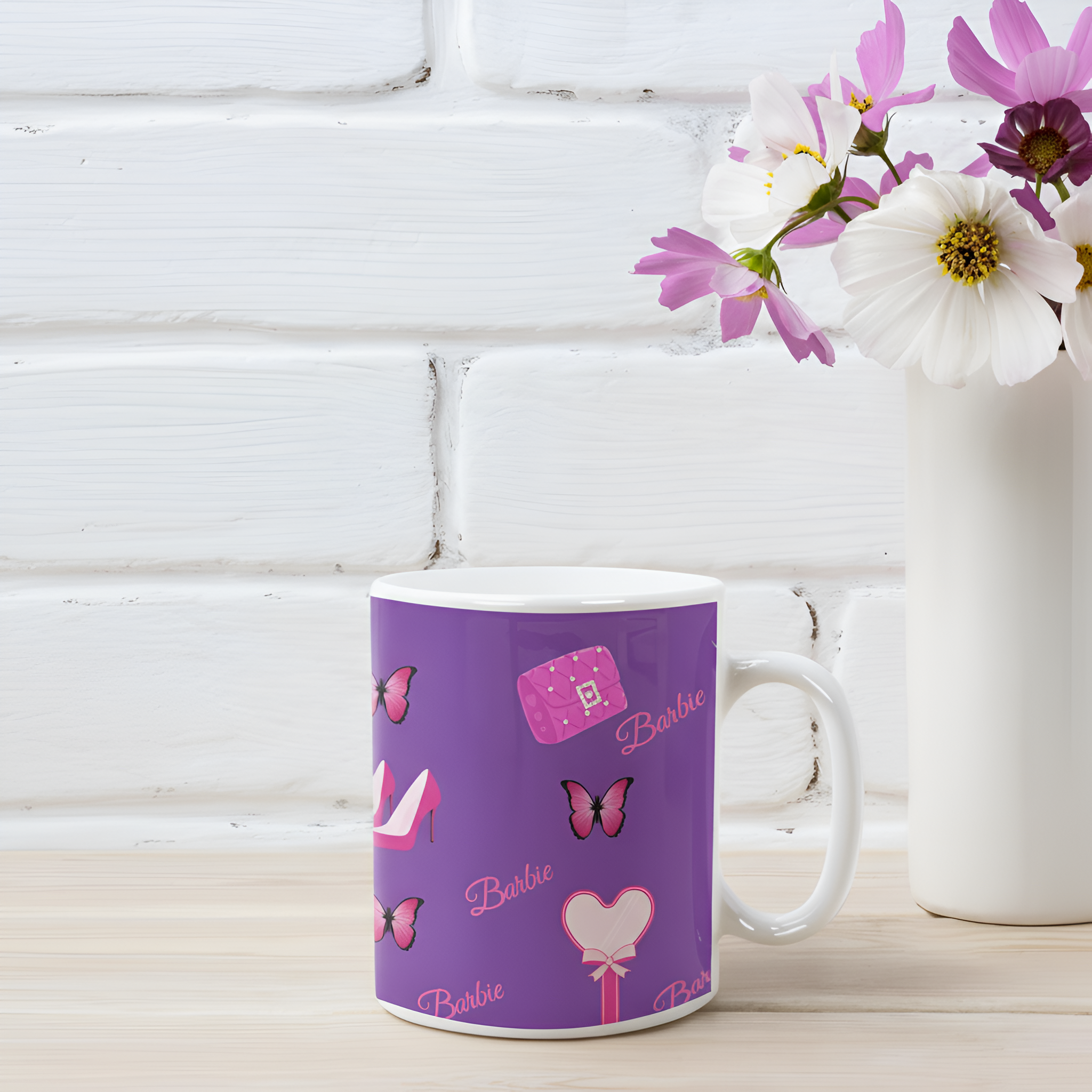 Barbie Dreamscape Mug Pink Ceramic Princess Theme Coffee Cup