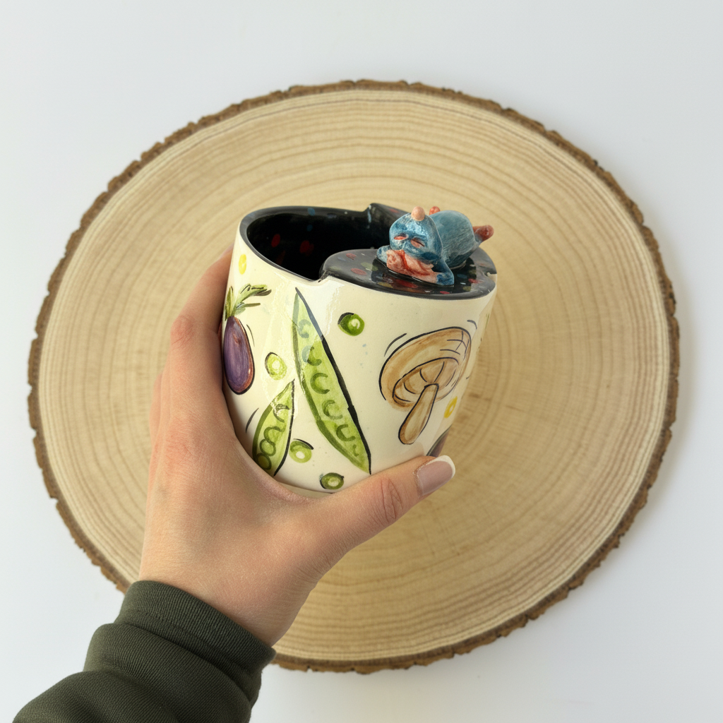 Handmade Ceramic Glazed Beverage Mug Cup