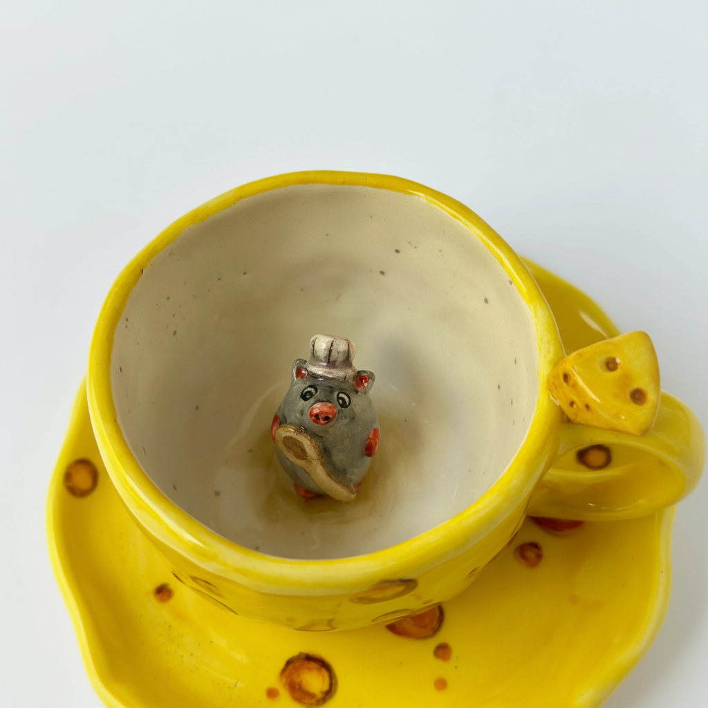 Handmade Ceramic Coffee Mug And Plates Set