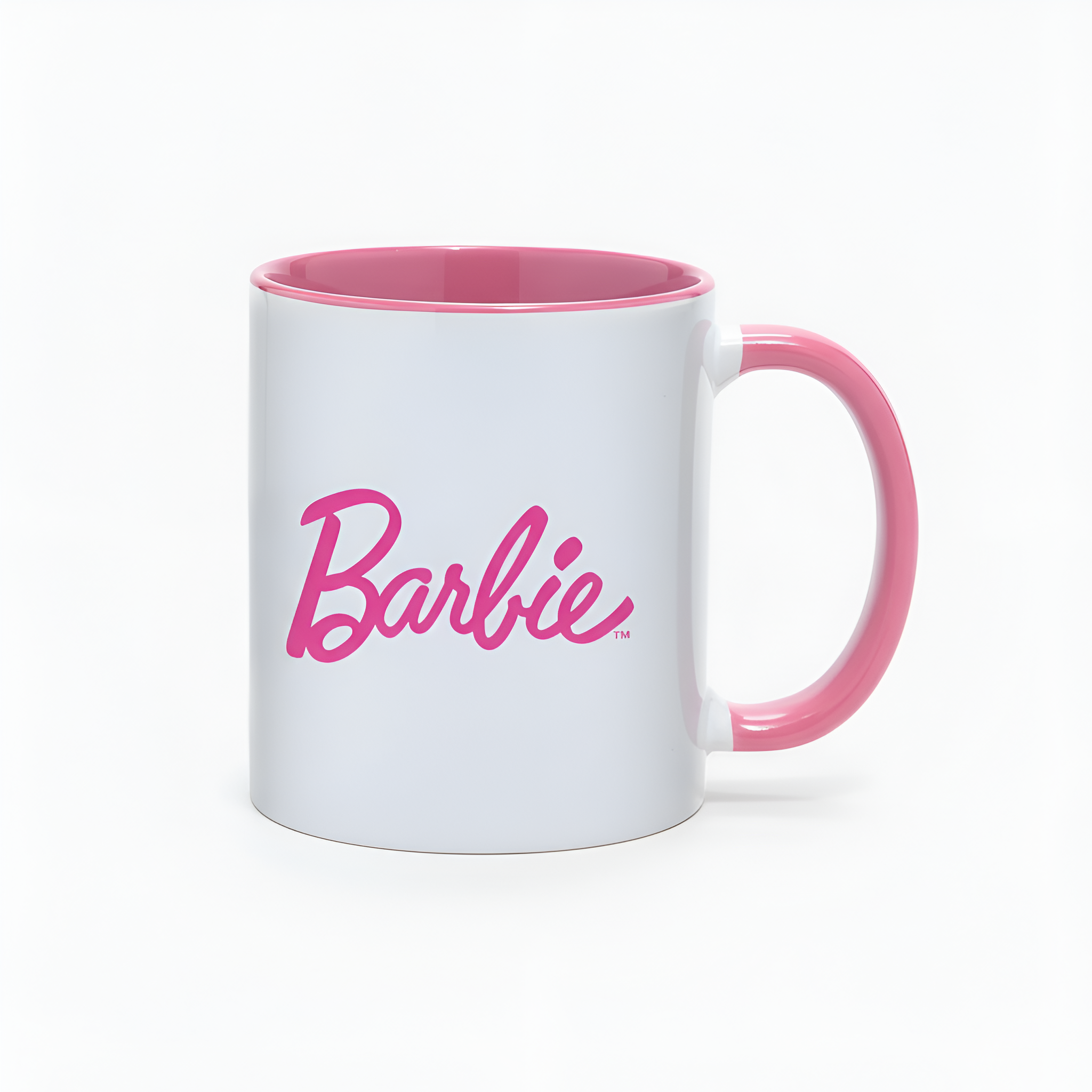 Barbie Pink Logo Mug Classic Design Ceramic Coffee Cup