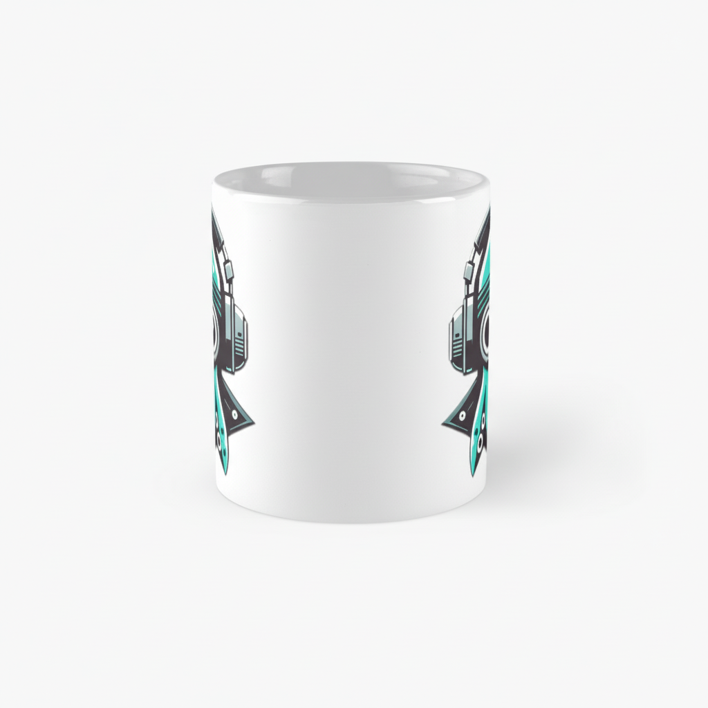 Squid Game Themed Coffee Mug With Cartoon Sticker Graphic
