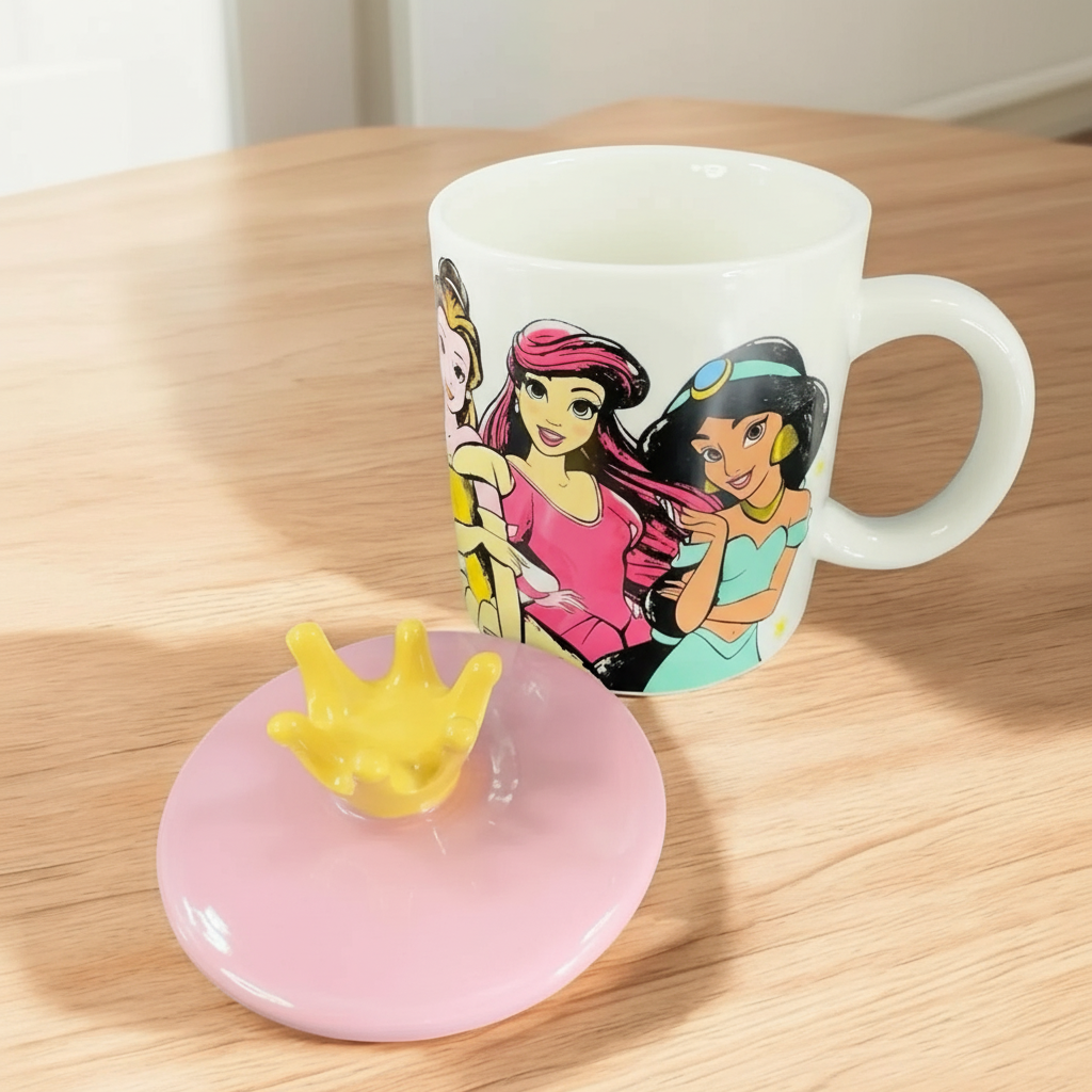  Princess Ceramic Coffee Mug Cup With Crown Lid
