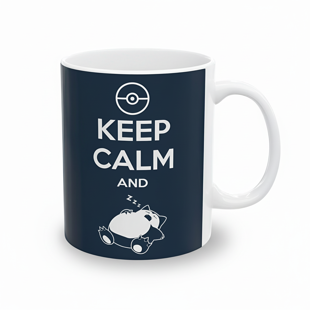 Pokemon Snorlax Keep Calm Stoneware Mug