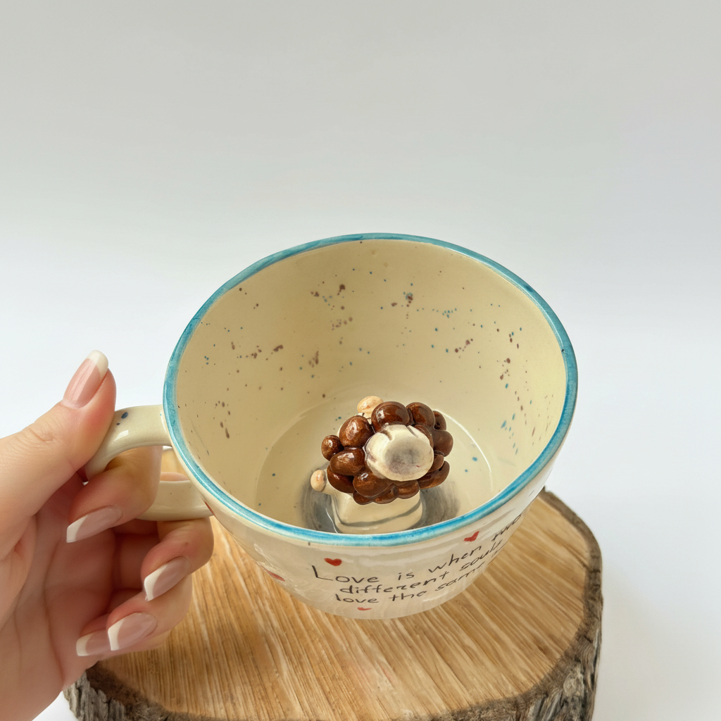 Handmade Ceramic Mug With Painted Chefs