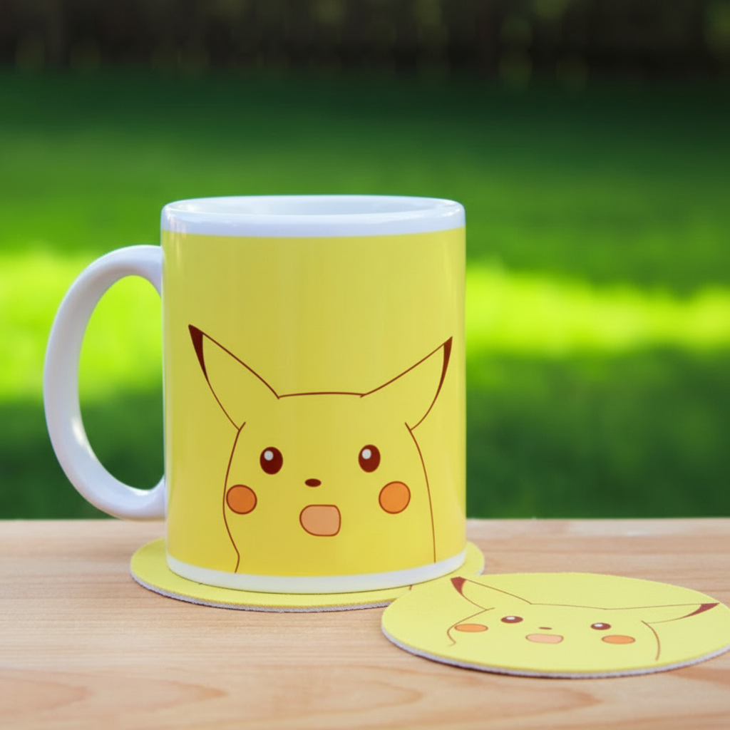 Meme Surprised Pikachu Ceramic Mug