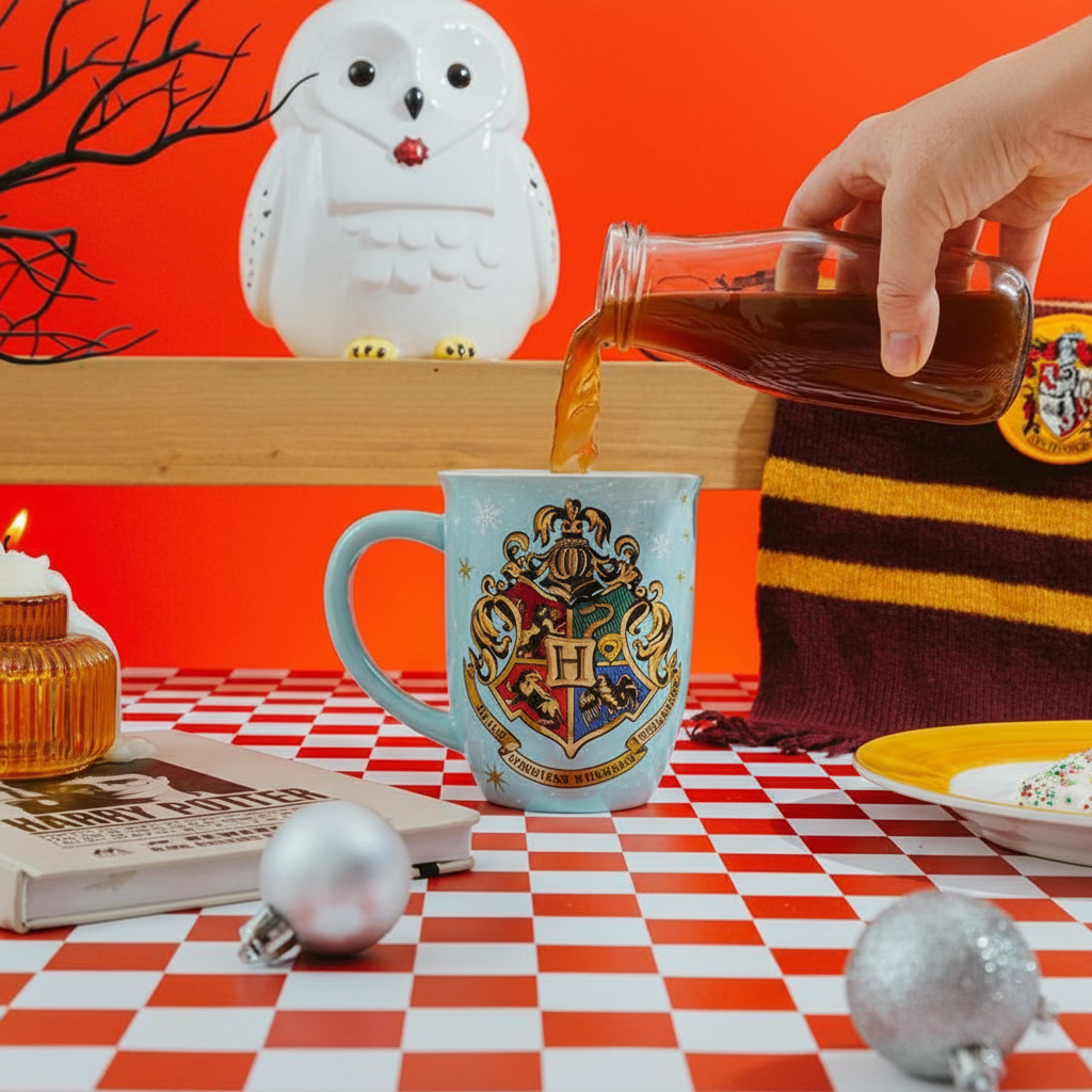 Harry Potter Hogwarts Holiday Wide-Rim Ceramic Latte Mug