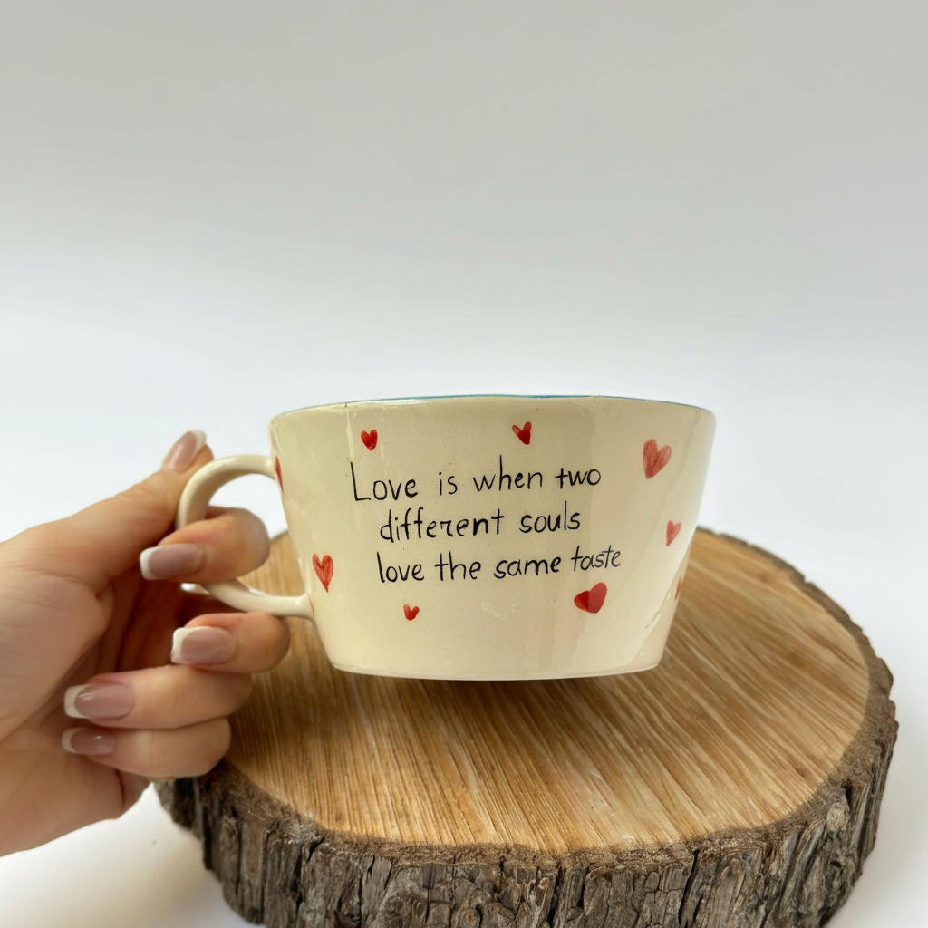 Handmade Ceramic Mug With Painted Chefs