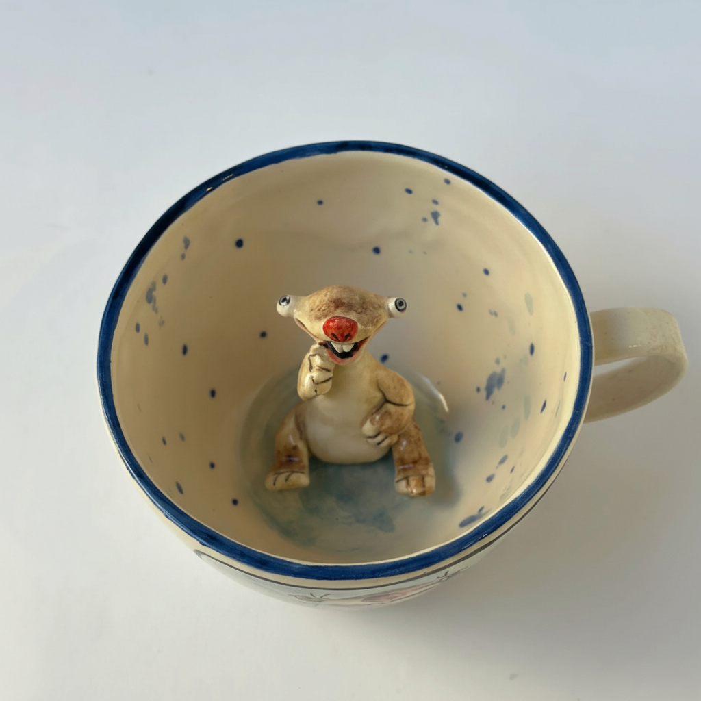 Handmade Ceramic Coffee Cup With Glossy Glaze