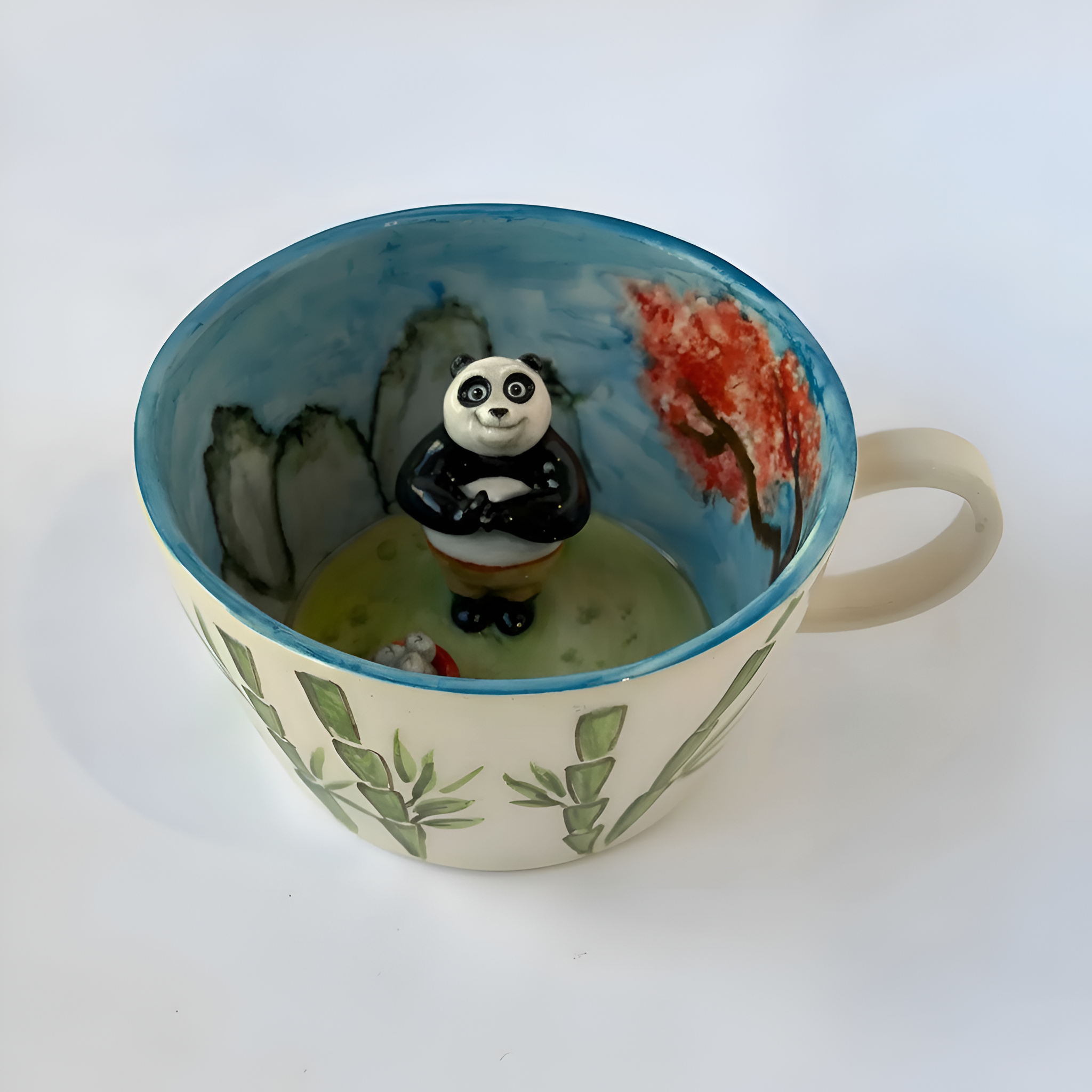 Handmade Kung fu Panda Ceramic Coffee Mug