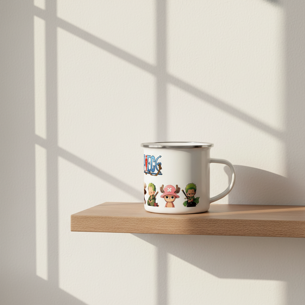 One Piece Enamel Mug - Perfect Gift for Anime Fans - 12oz Lightweight Camp Mug