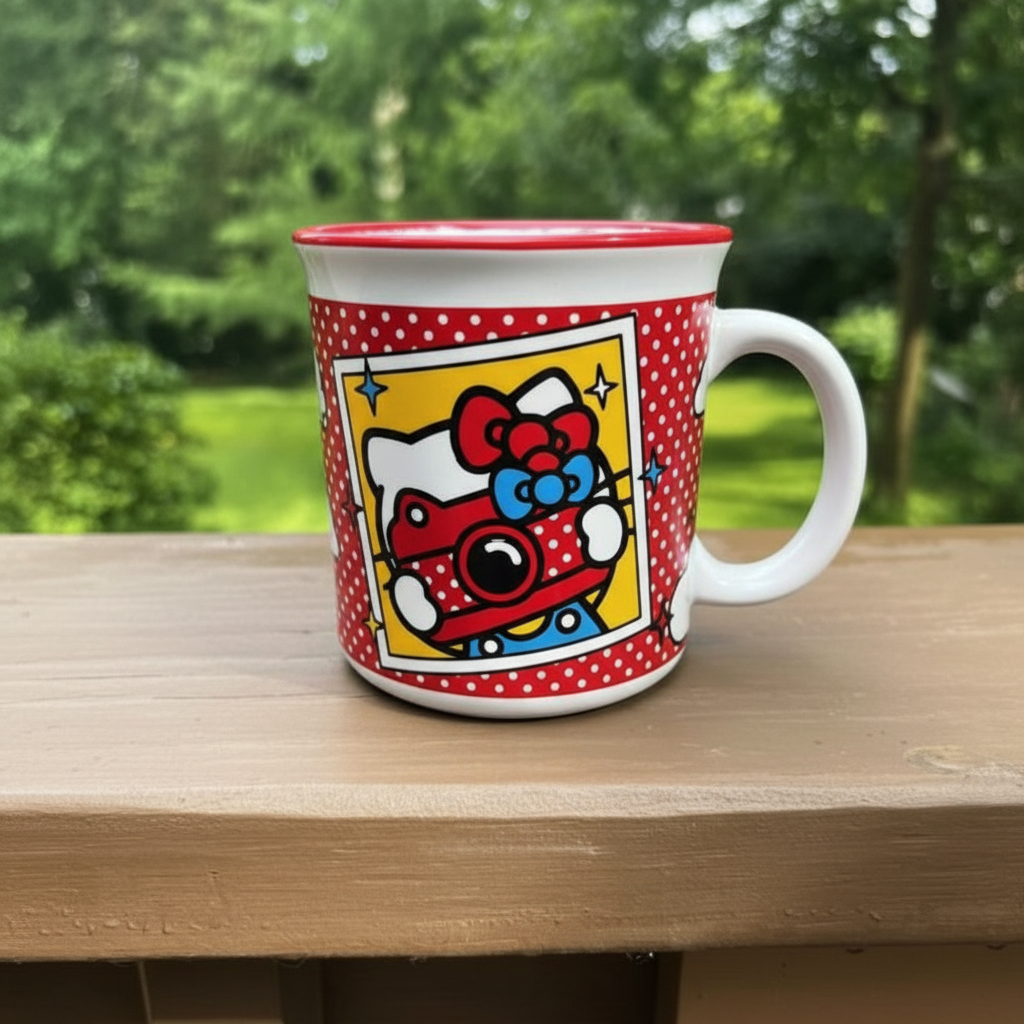 Hello Kitty mug, Brand new, 12 oz, with hot chocolate
