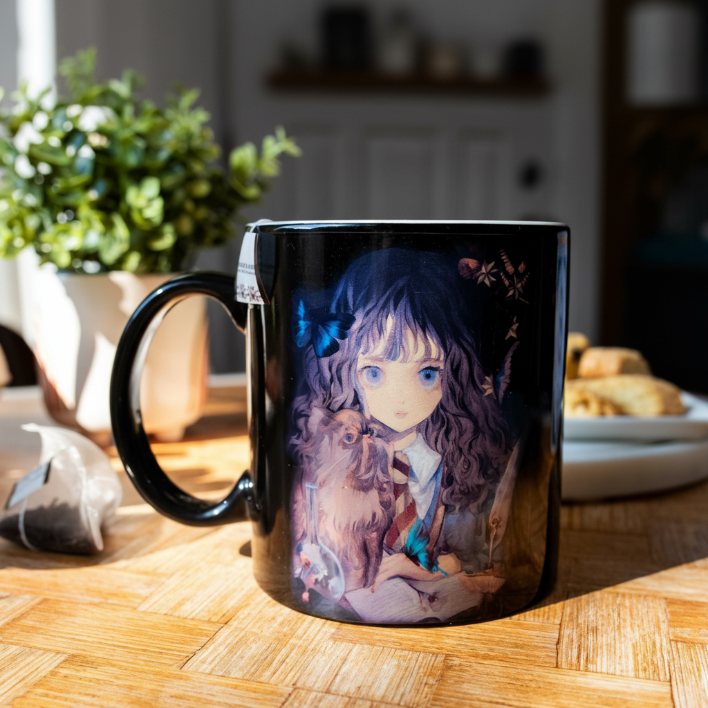 Harry Potter and Hermione Granger Anime-Style Ceramic Mug