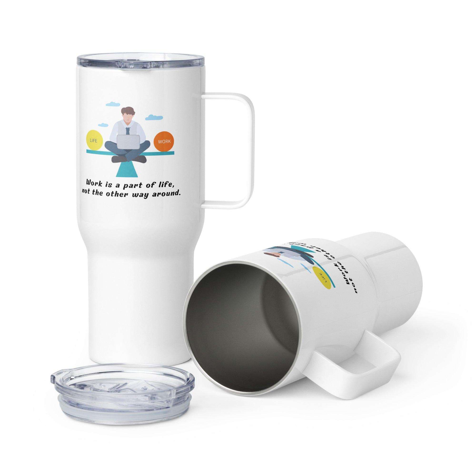 Work Life Balance Printed Travel Mugs - Inspire Cups