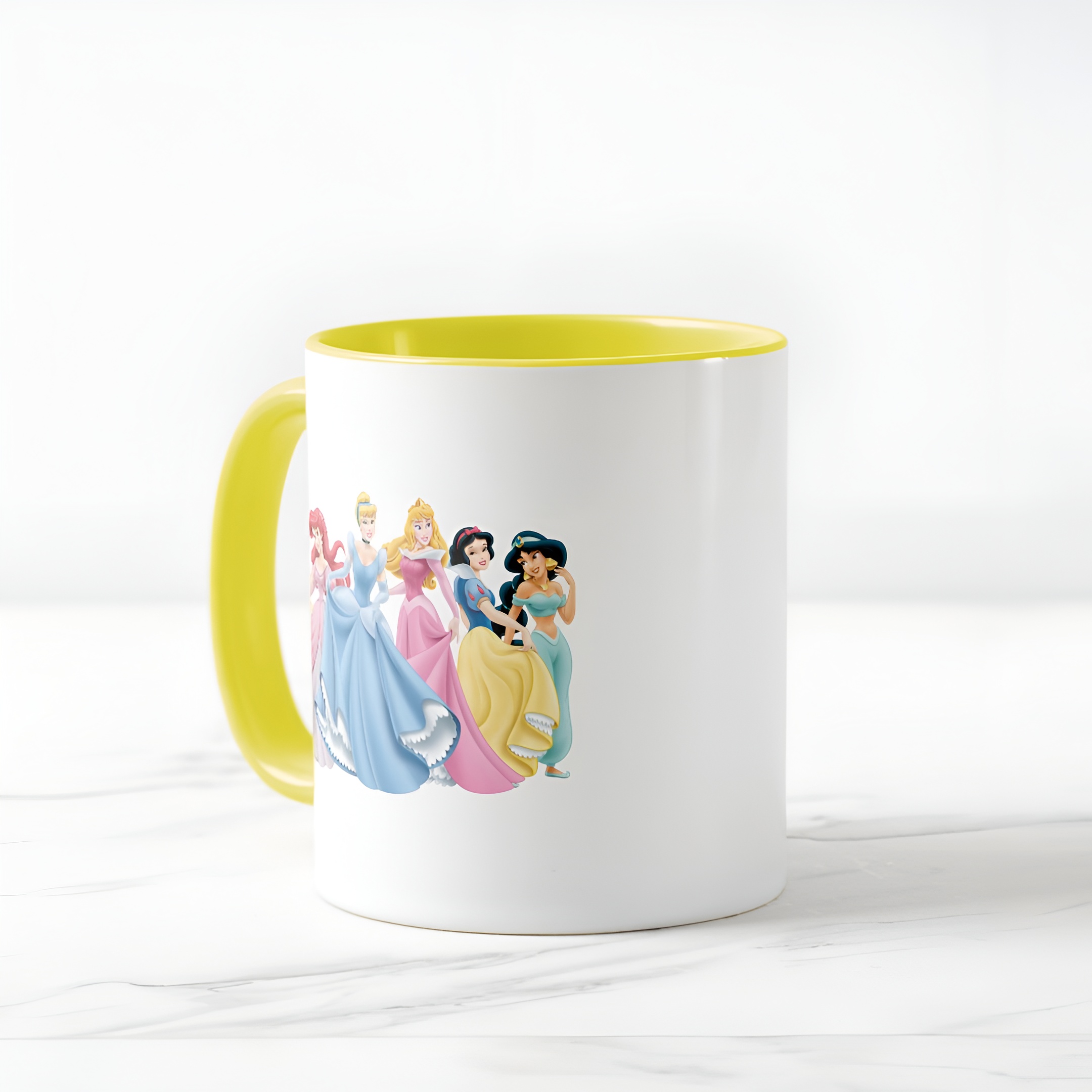 Two-Tone Princess Mug Holding Dresses Out Coffee Cup for Girls