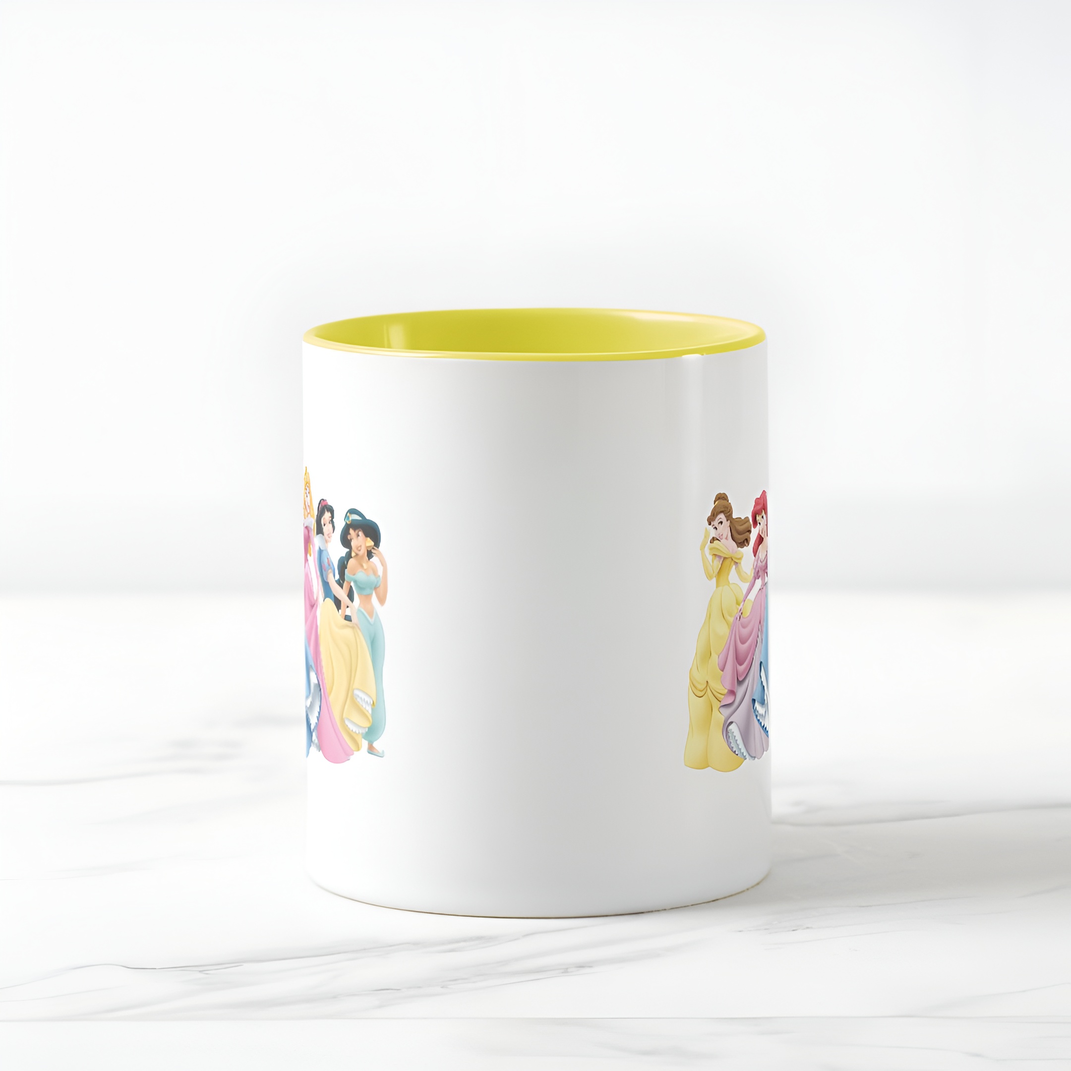 Two-Tone Princess Mug Holding Dresses Out Coffee Cup for Girls