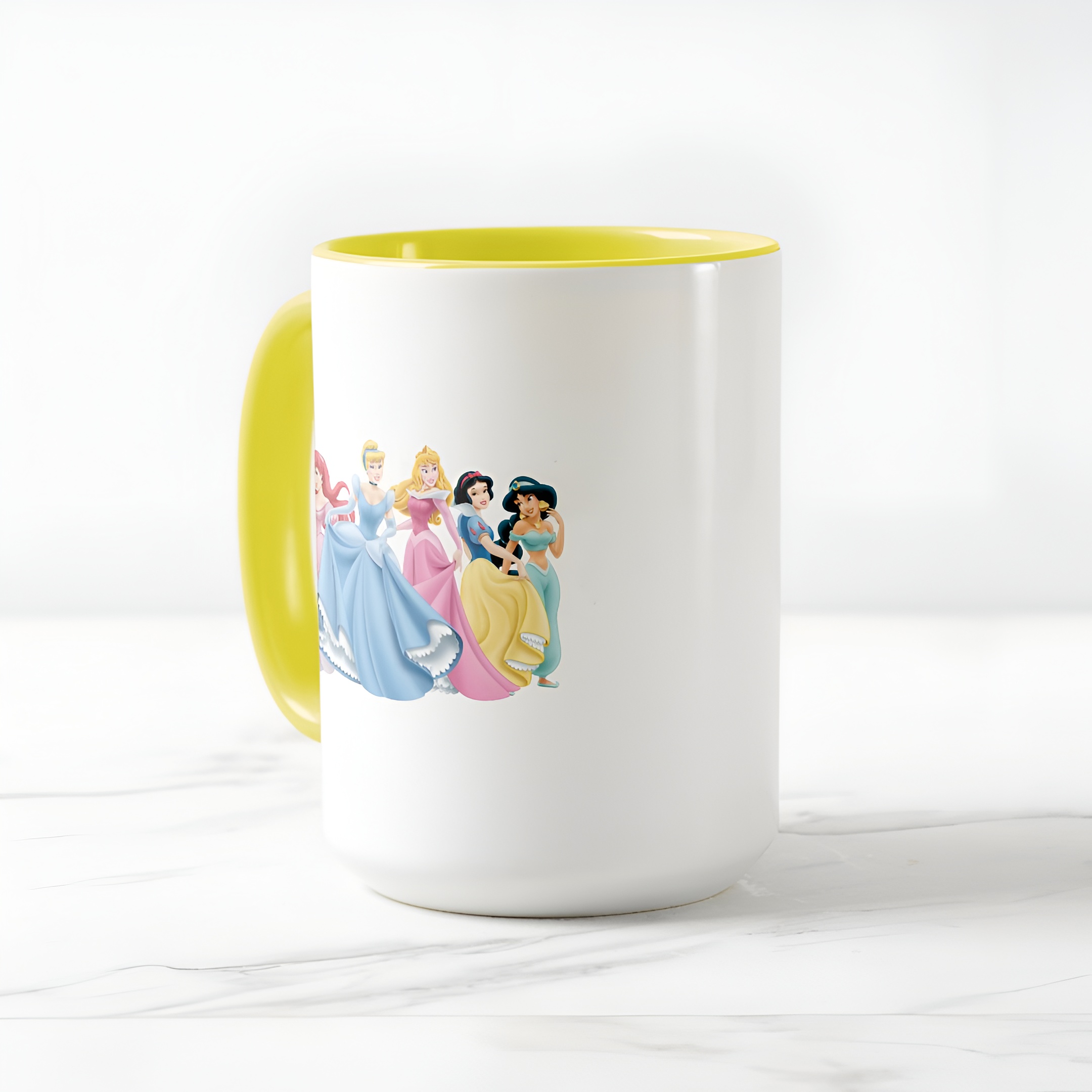 Two-Tone Princess Mug Holding Dresses Out Coffee Cup for Girls