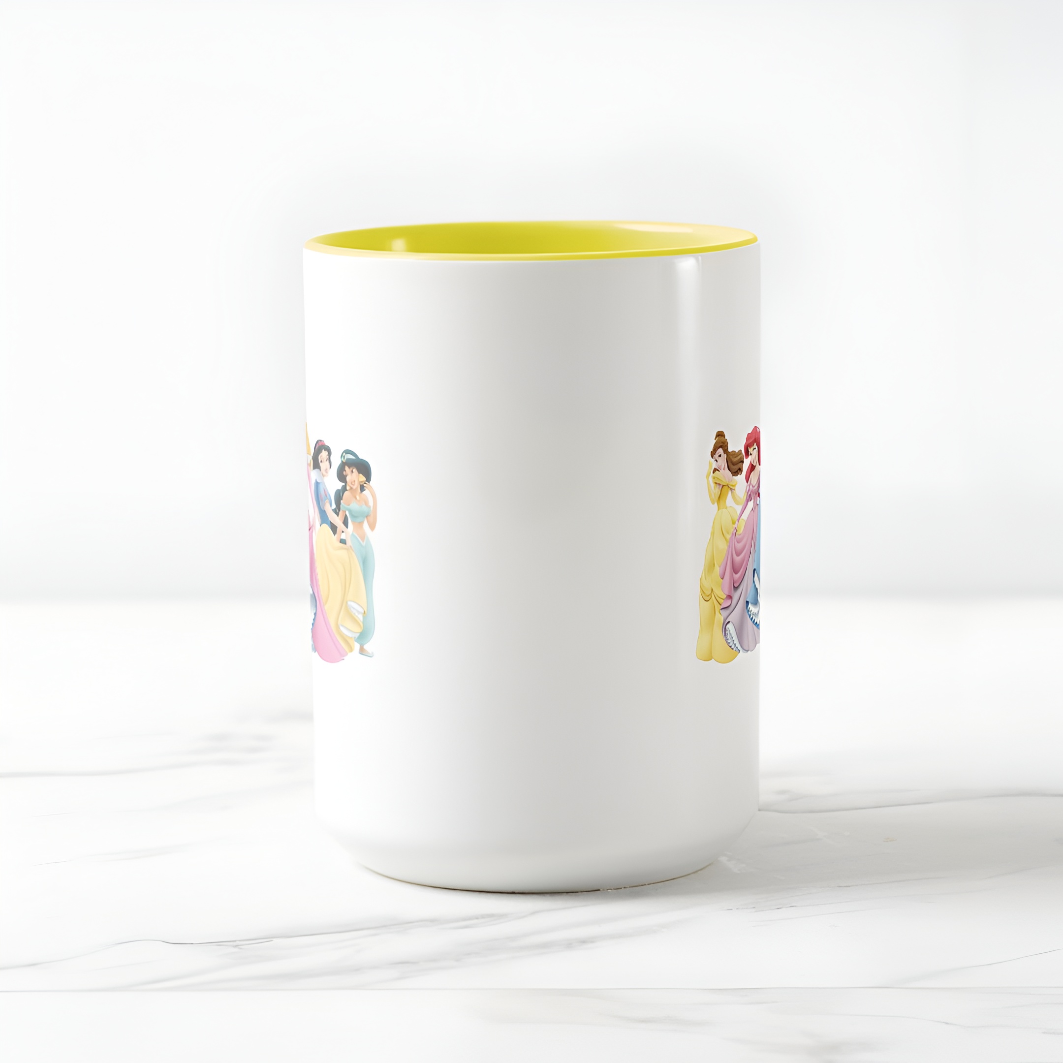 Two-Tone Princess Mug Holding Dresses Out Coffee Cup for Girls