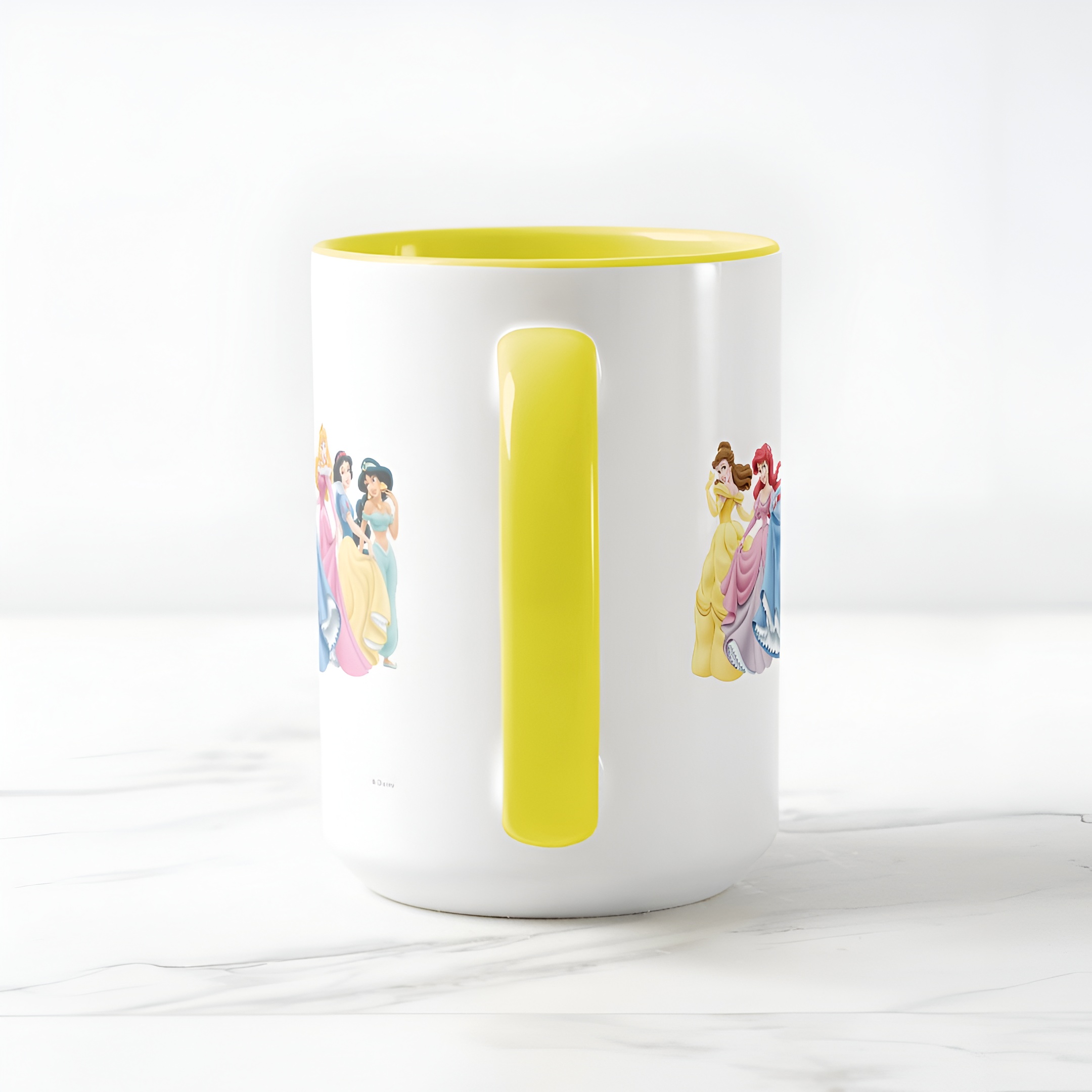 Two-Tone Princess Mug Holding Dresses Out Coffee Cup for Girls