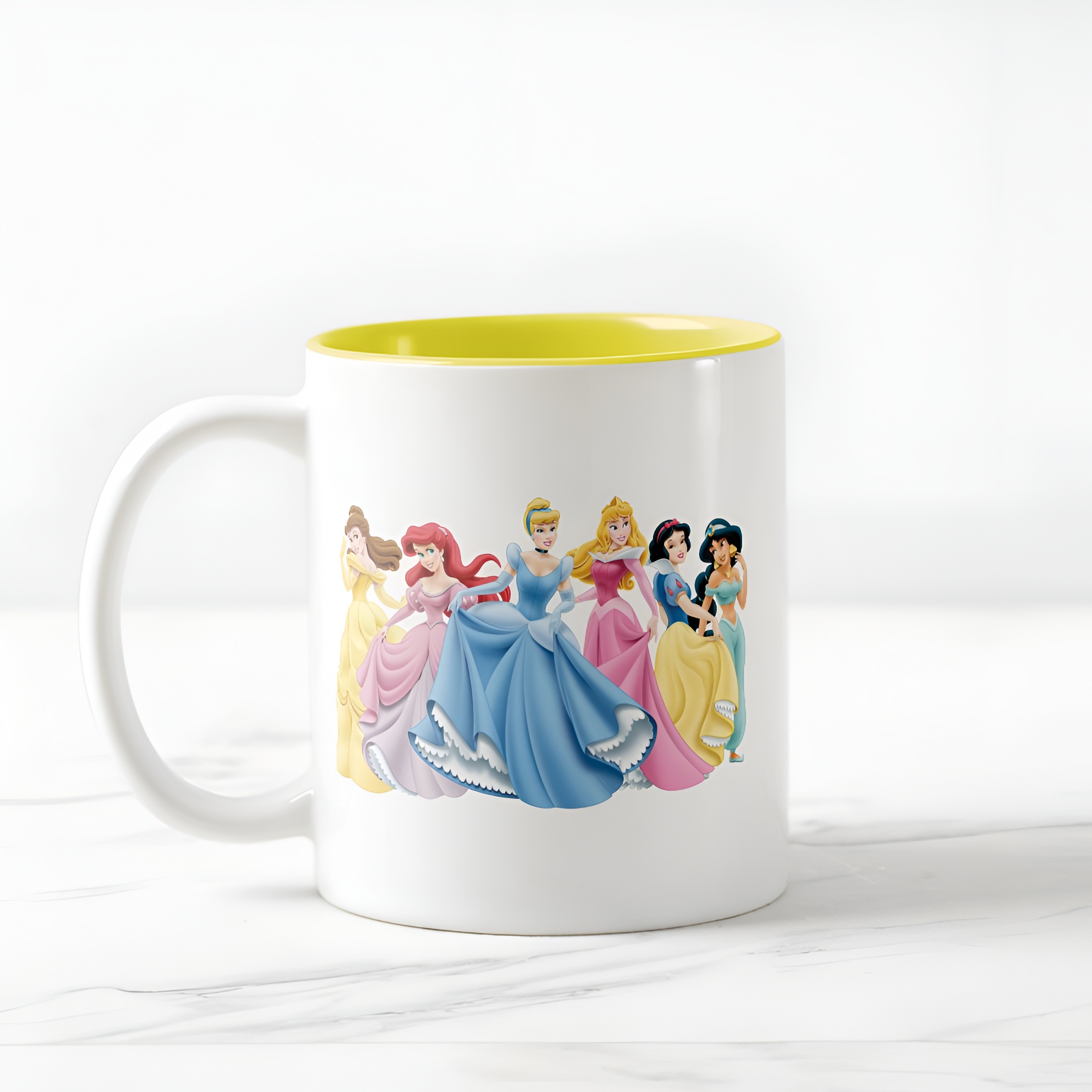 Princess Holding Dress Coffee Mug Disney Two Tone Cute Cup