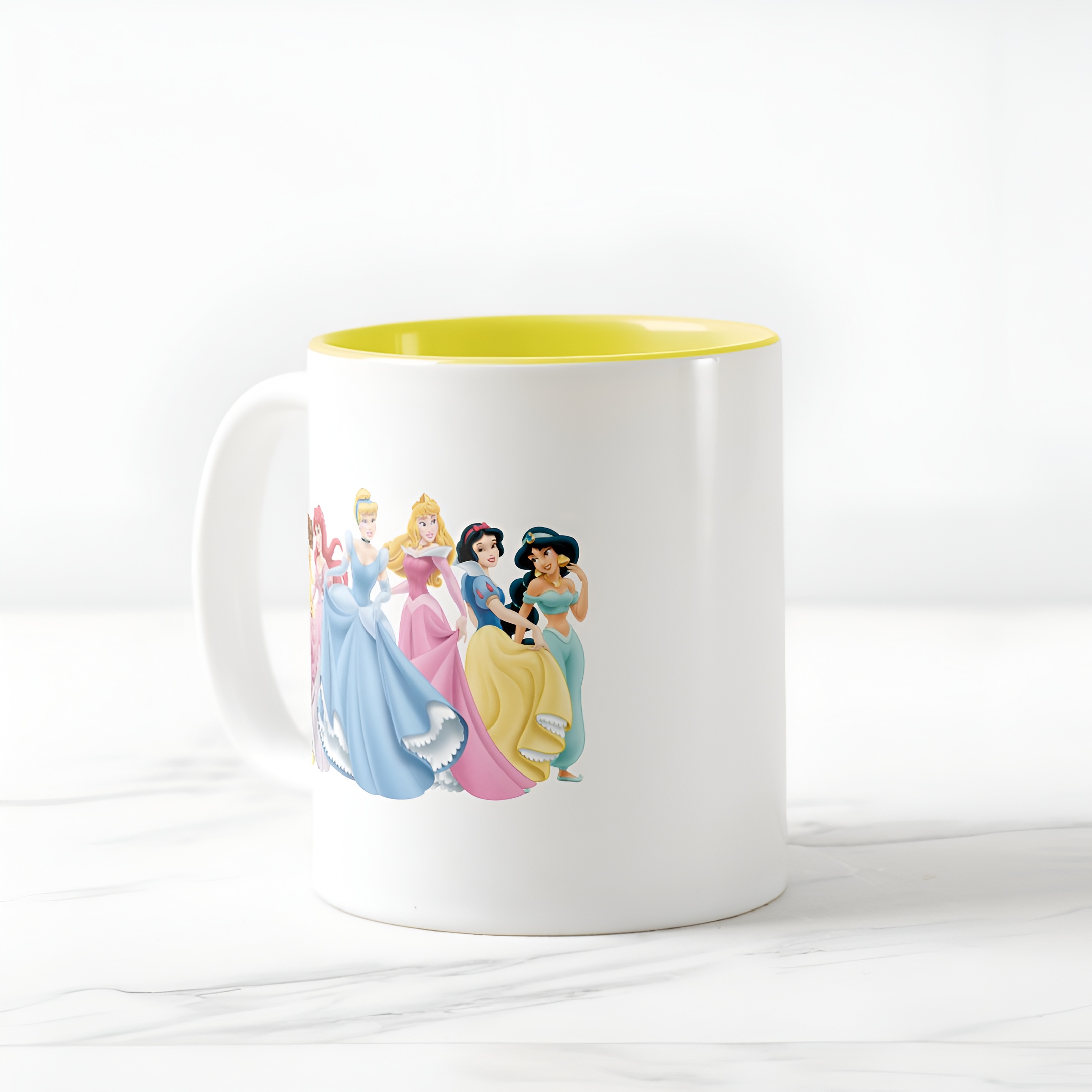 Princess Holding Dress Coffee Mug Disney Two Tone Cute Cup