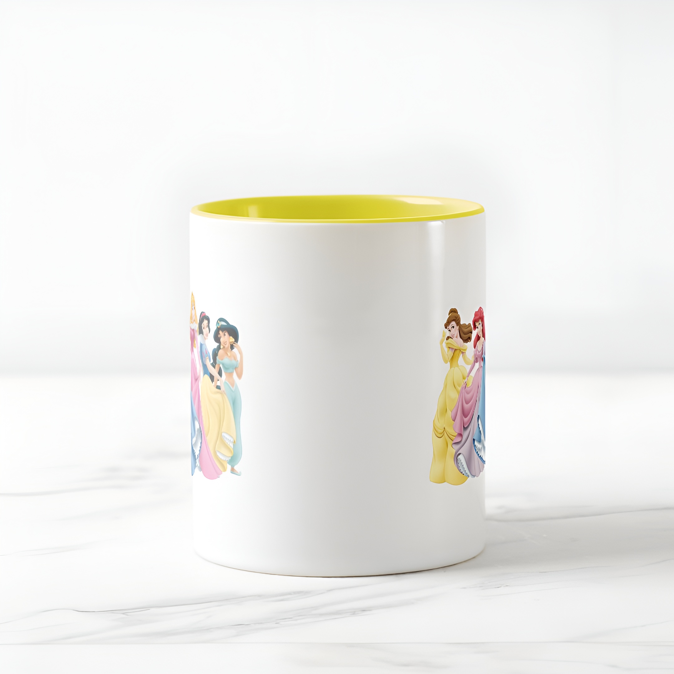 Princess Holding Dress Coffee Mug Disney Two Tone Cute Cup