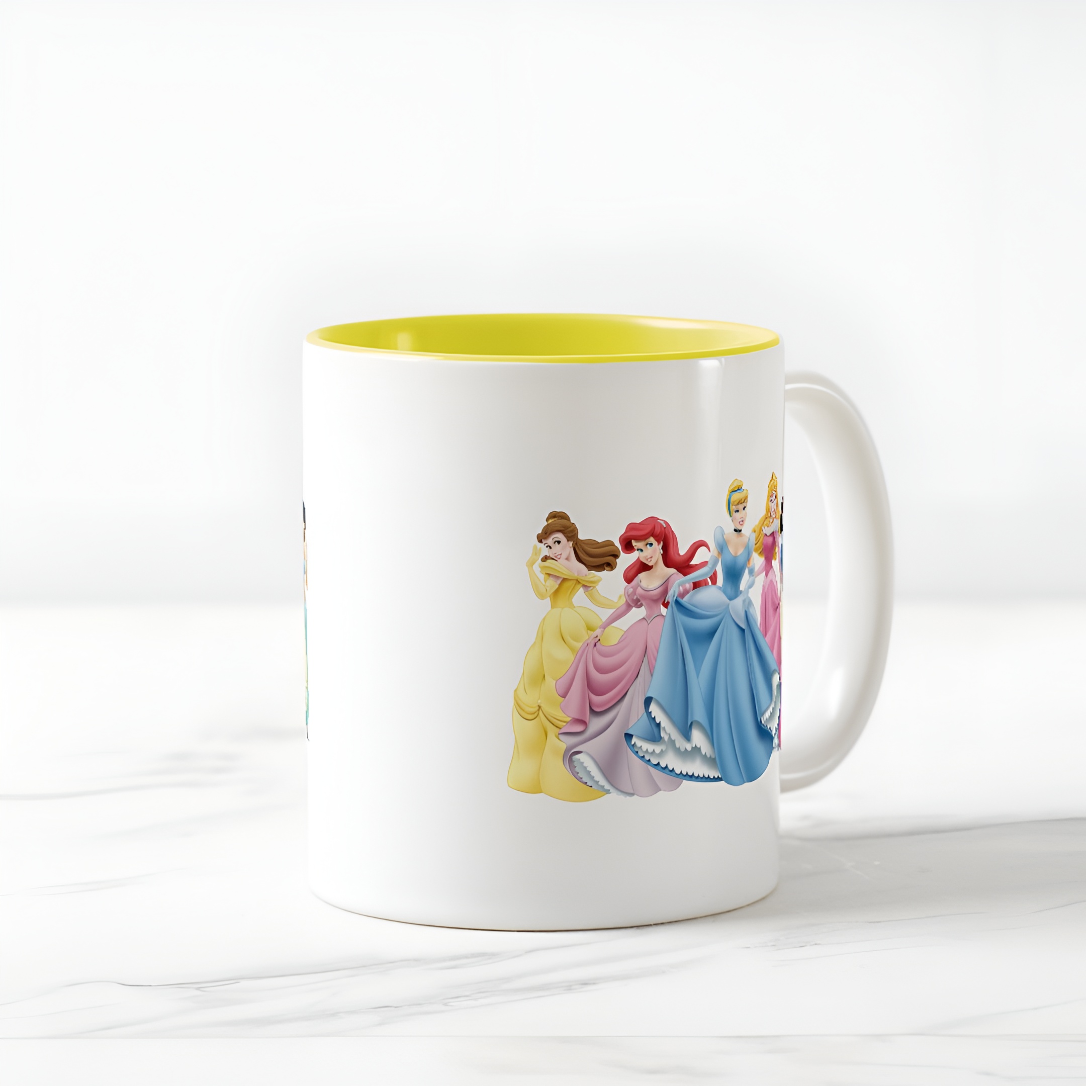 Princess Holding Dress Coffee Mug Disney Two Tone Cute Cup